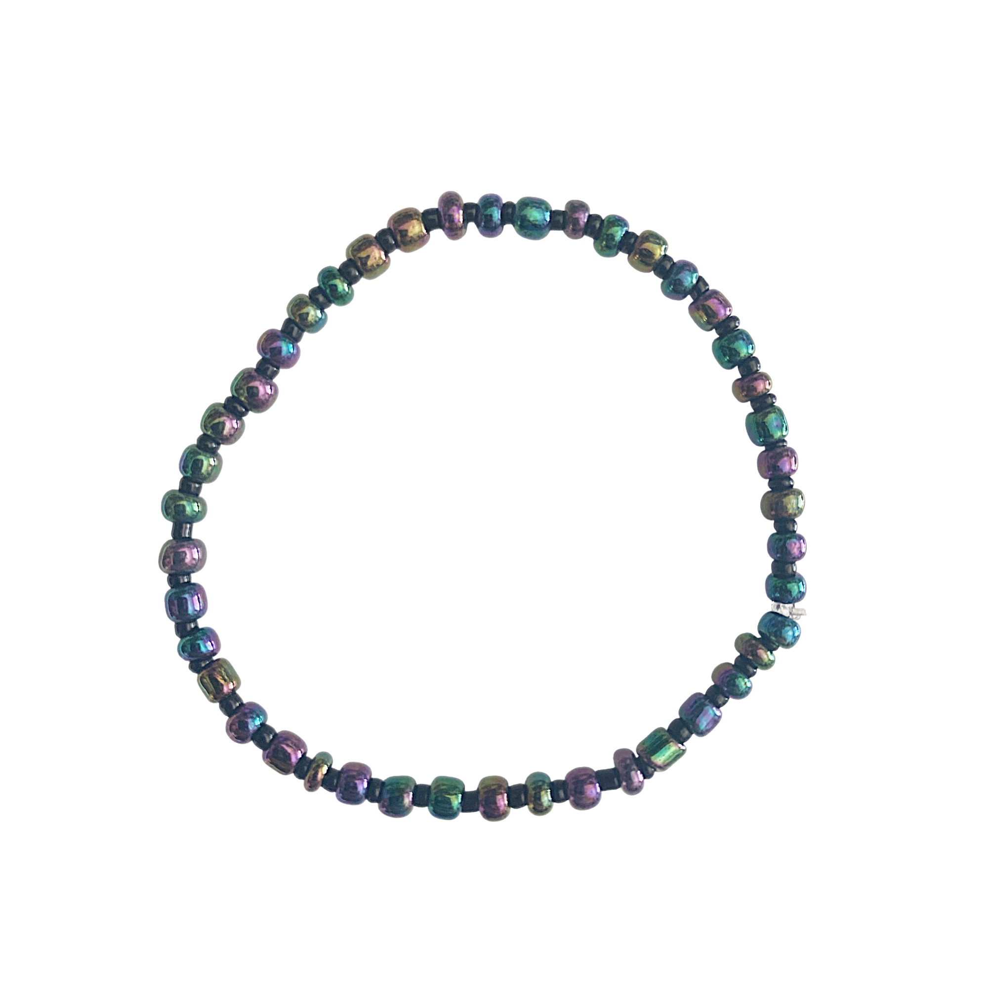 Aurora Mist Glass Bead Bracelet