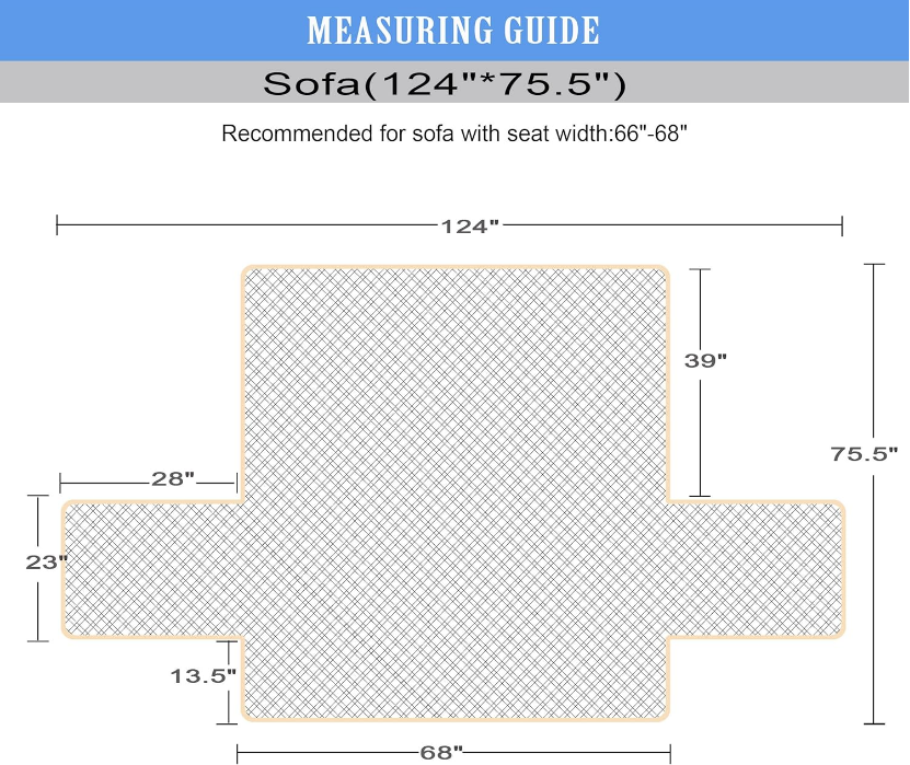 Couch Sofa Slipcover 100% Waterproof Nonslip Quilted Furniture Protector for Dogs, Children, Pets, Machine Washable (Beige, 68")