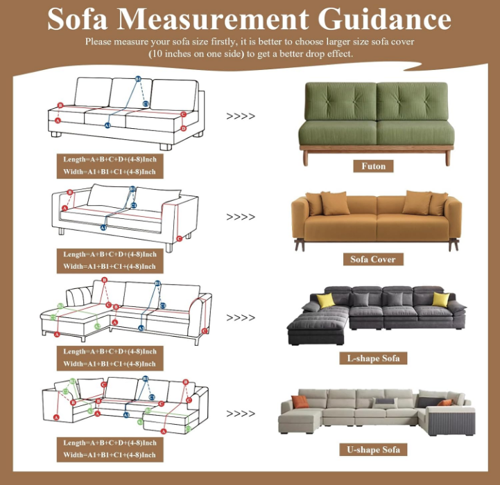 Sofa Slipcover for 2 Cushion Couch Sofa Thick Chenille Couch Cover Chic Khaki Beige Stripe Geometry Jacquard Sofa Cover Futon Protector for Dog L Shape Sofa Cover Loveseat Cover 71" X 118"