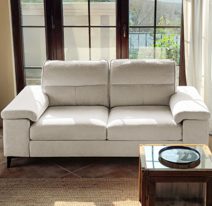 71.25" Modern Sofa Couch for Living Room, Deep Seat Sleeper Sofa with 8”Cushion, Comfy 2-Seater Chenille Loveseat Sofa with Convertible Armrest, Removable Sofa Cover, High Leg (Beige)