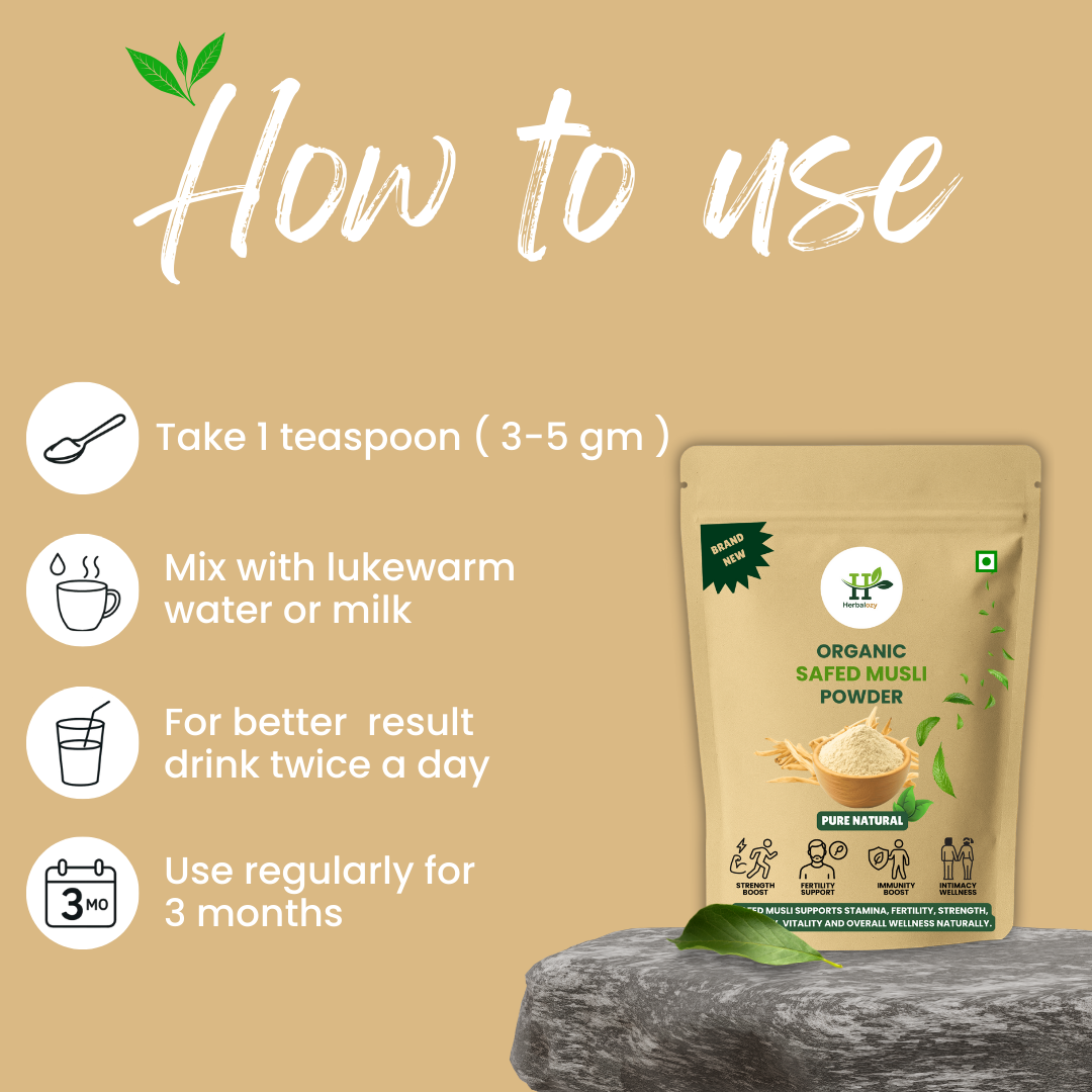 Safed Musli Powder – Ayurvedic Vitality Booster