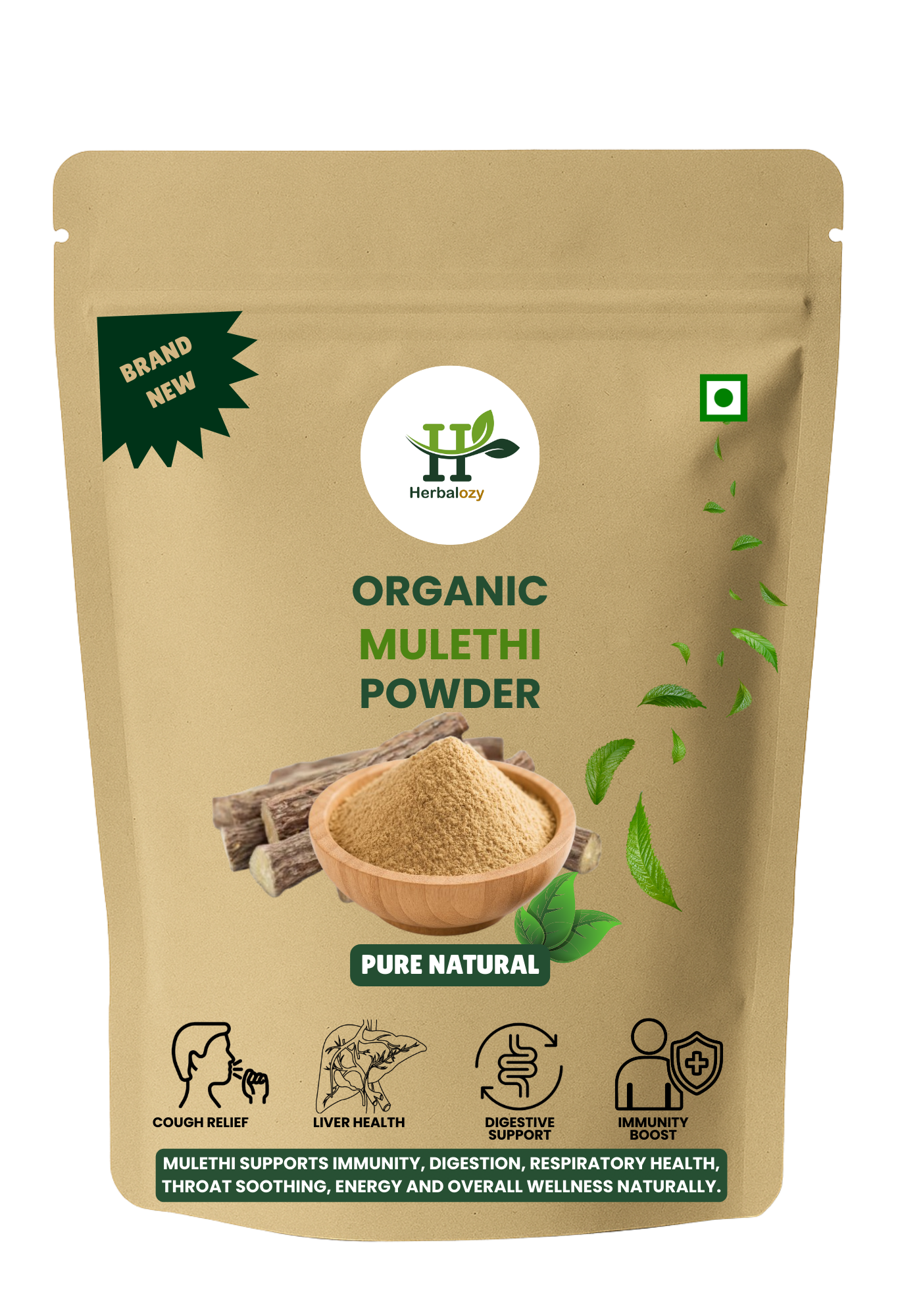 Mulethi Powder – Cough Relief, Digestion & Ayurvedic Immunity Booster
