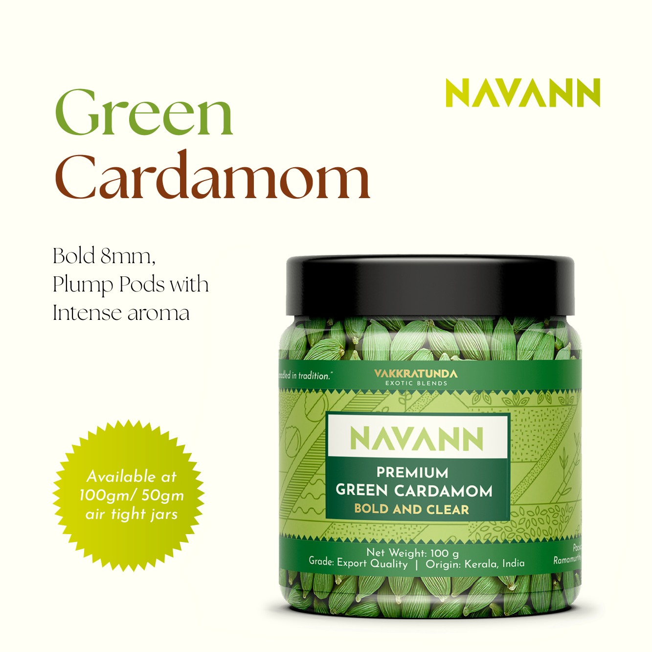 Navann Green Cardamom Premium 