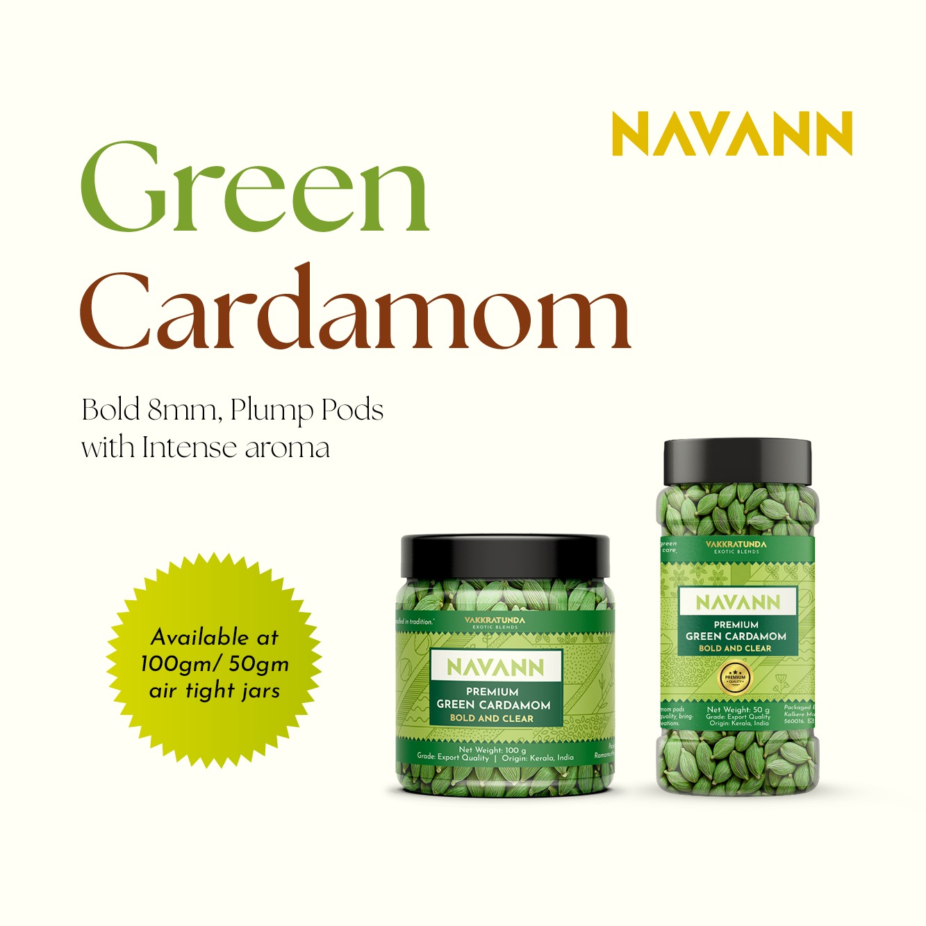 Navann Green Cardamom Premium 