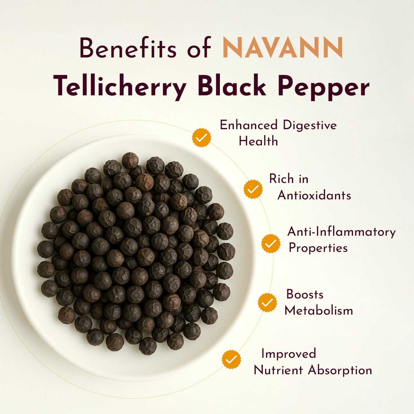 Navann Tellicherry Black Pepper Premium 