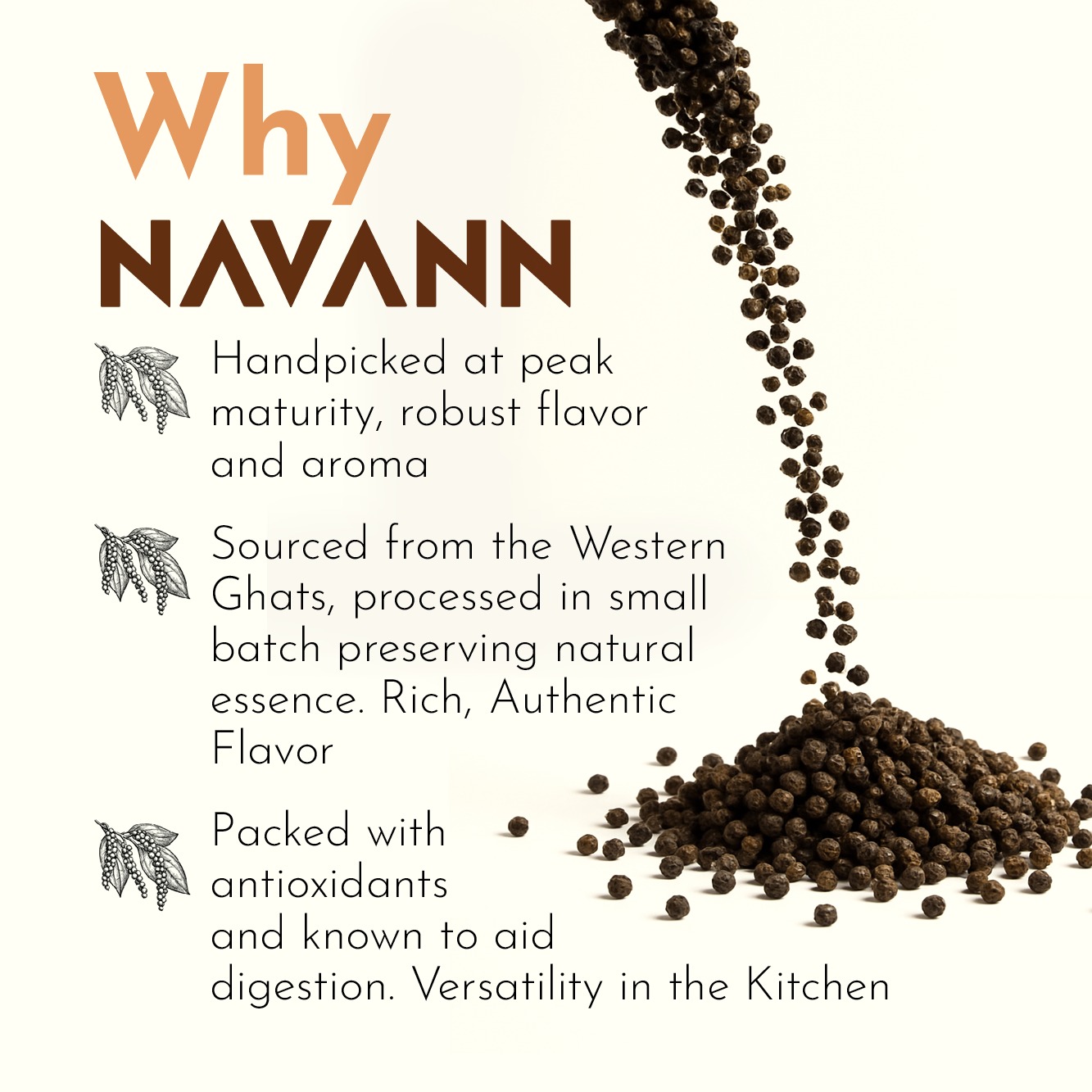 Navann Tellicherry Black Pepper Premium 