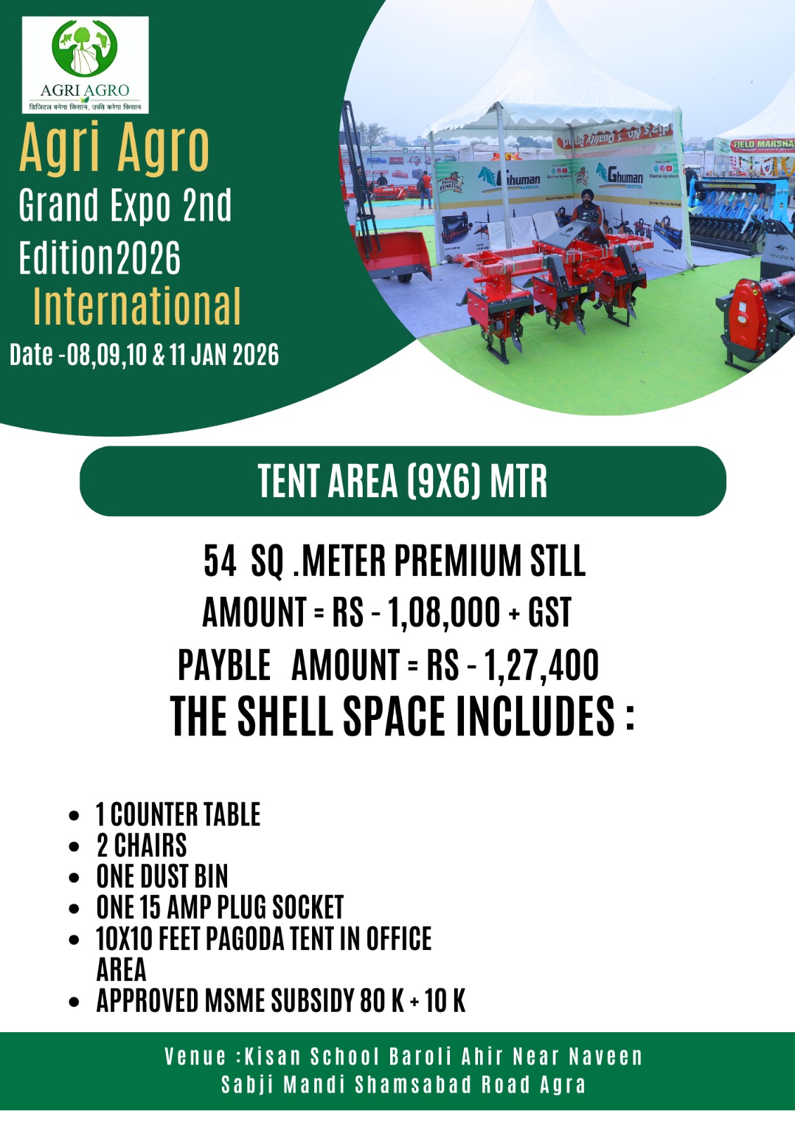 Open pagoda tent 10*10 feet   stall size 20*30 