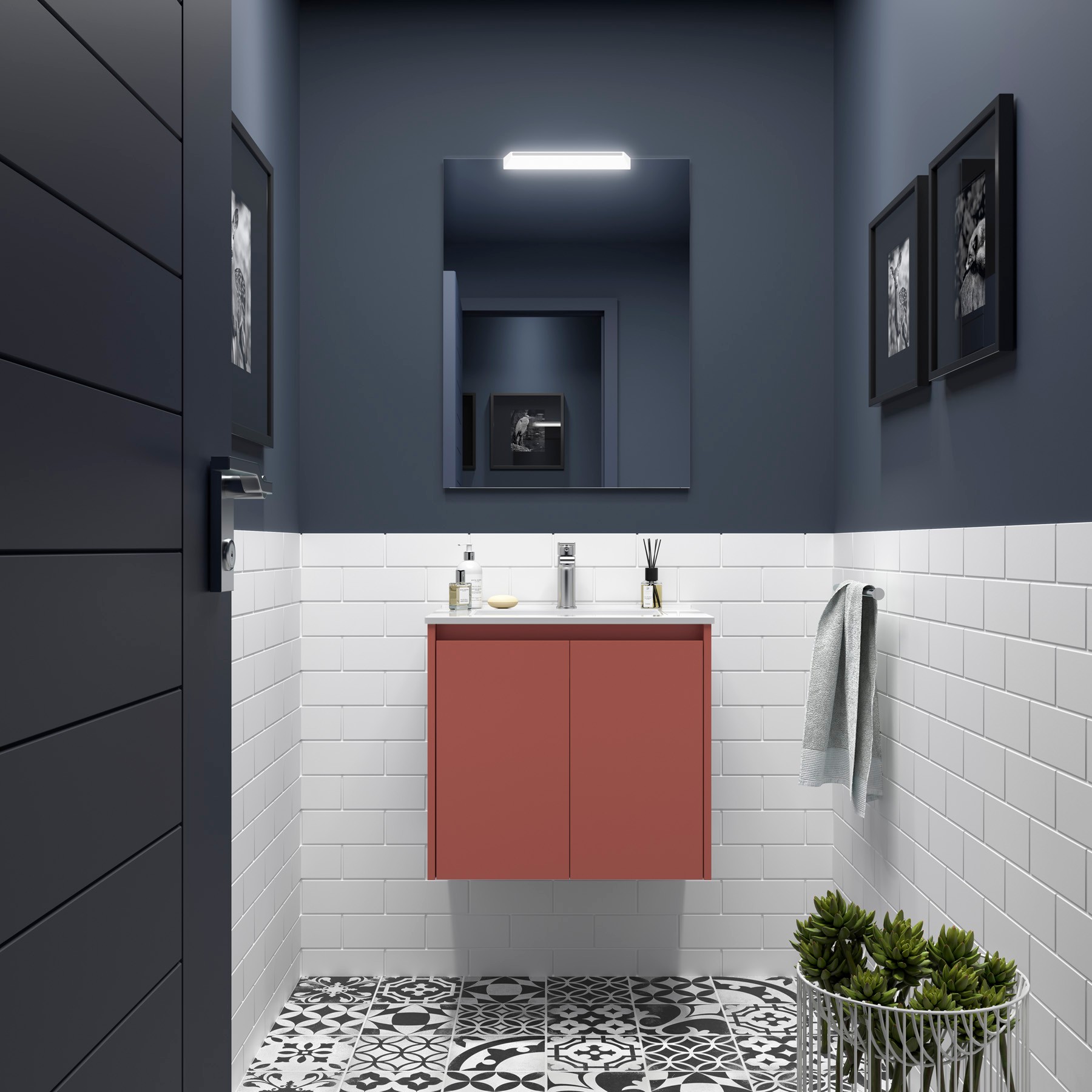 Noja 2 Door With 1TH Basin