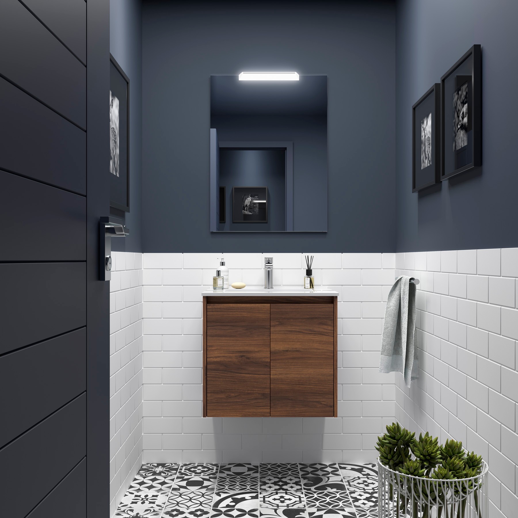 Noja 2 Door With 1TH Basin