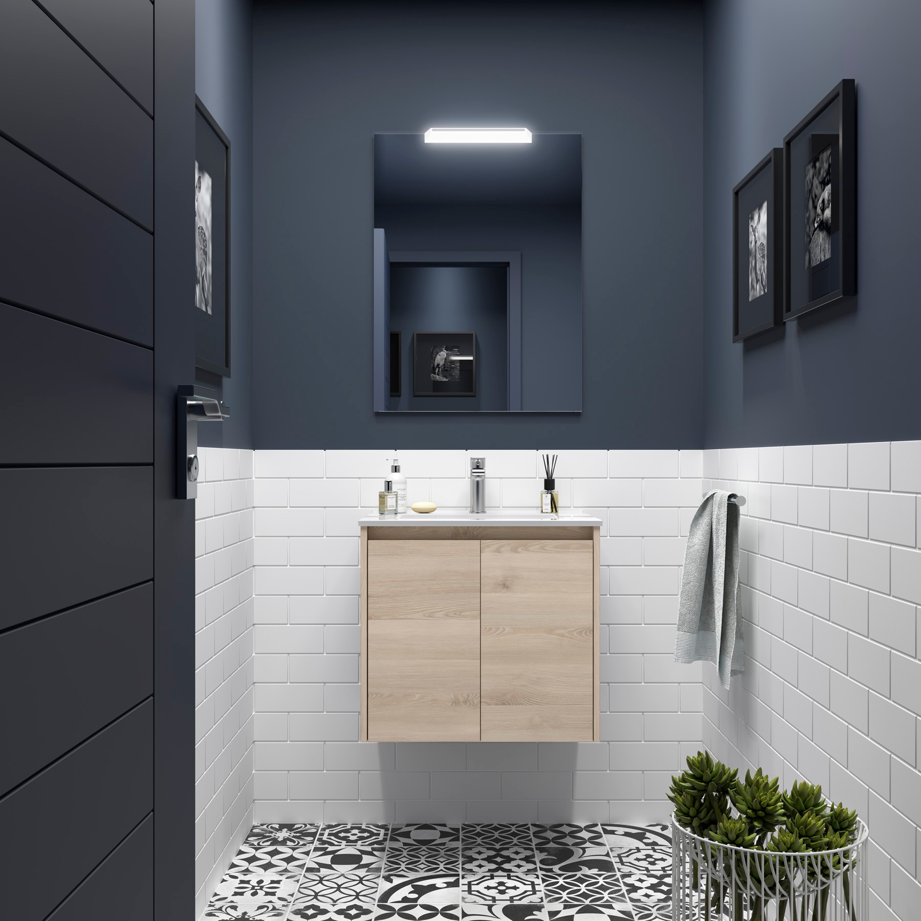 Noja 2 Door With 1TH Basin