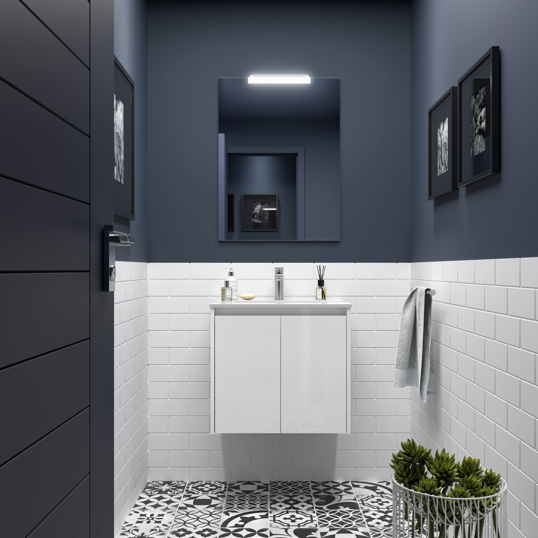 Noja 2 Door With 1TH Basin