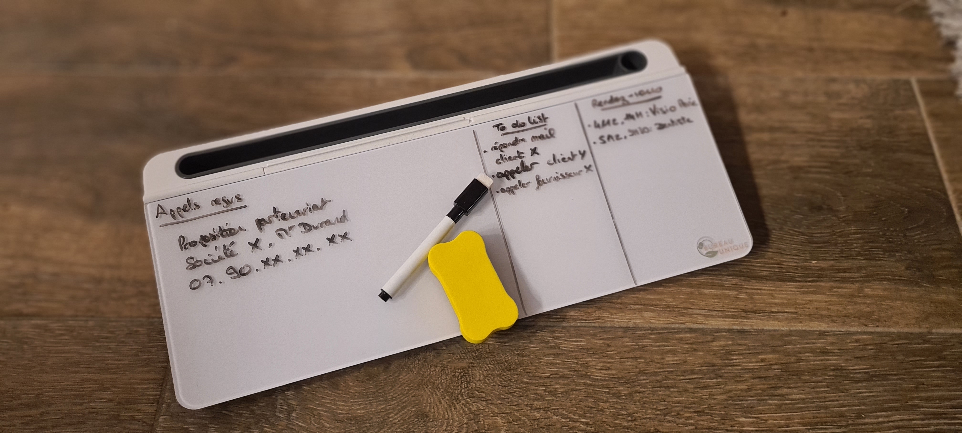 Mini tableau blanc effaçable multifonction