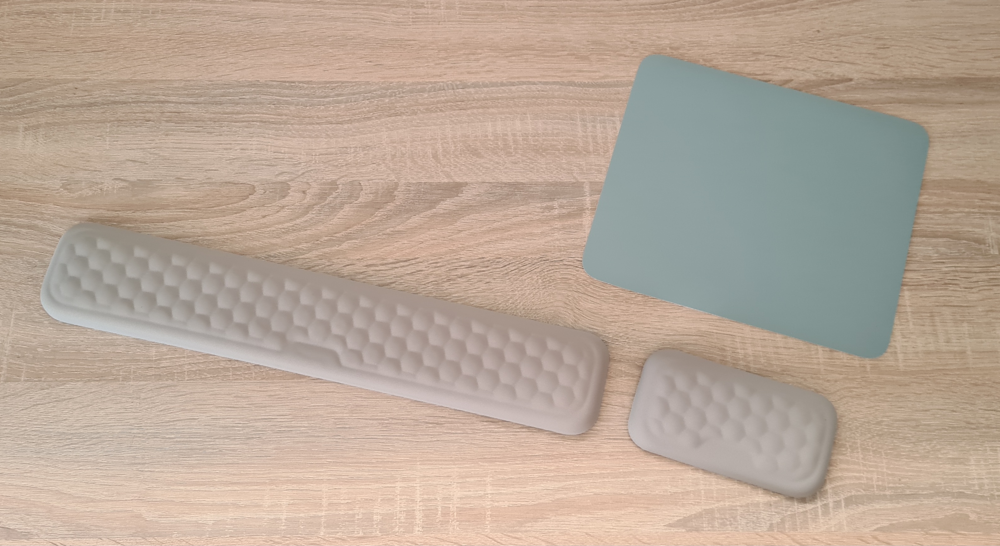 Lot Repose-poignets ergonomiques (Lot clavier + souris) + Tapis de souris réversible