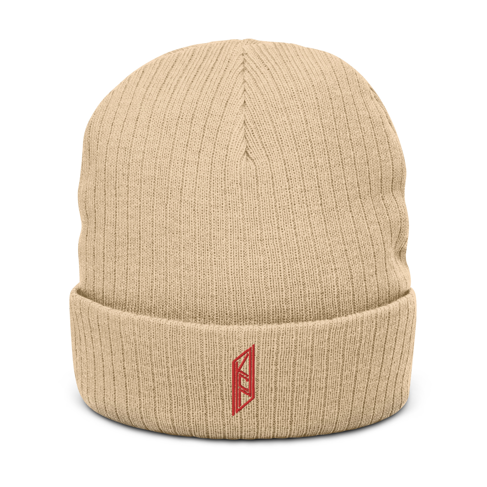 KCN Embroidered Tan Beanie