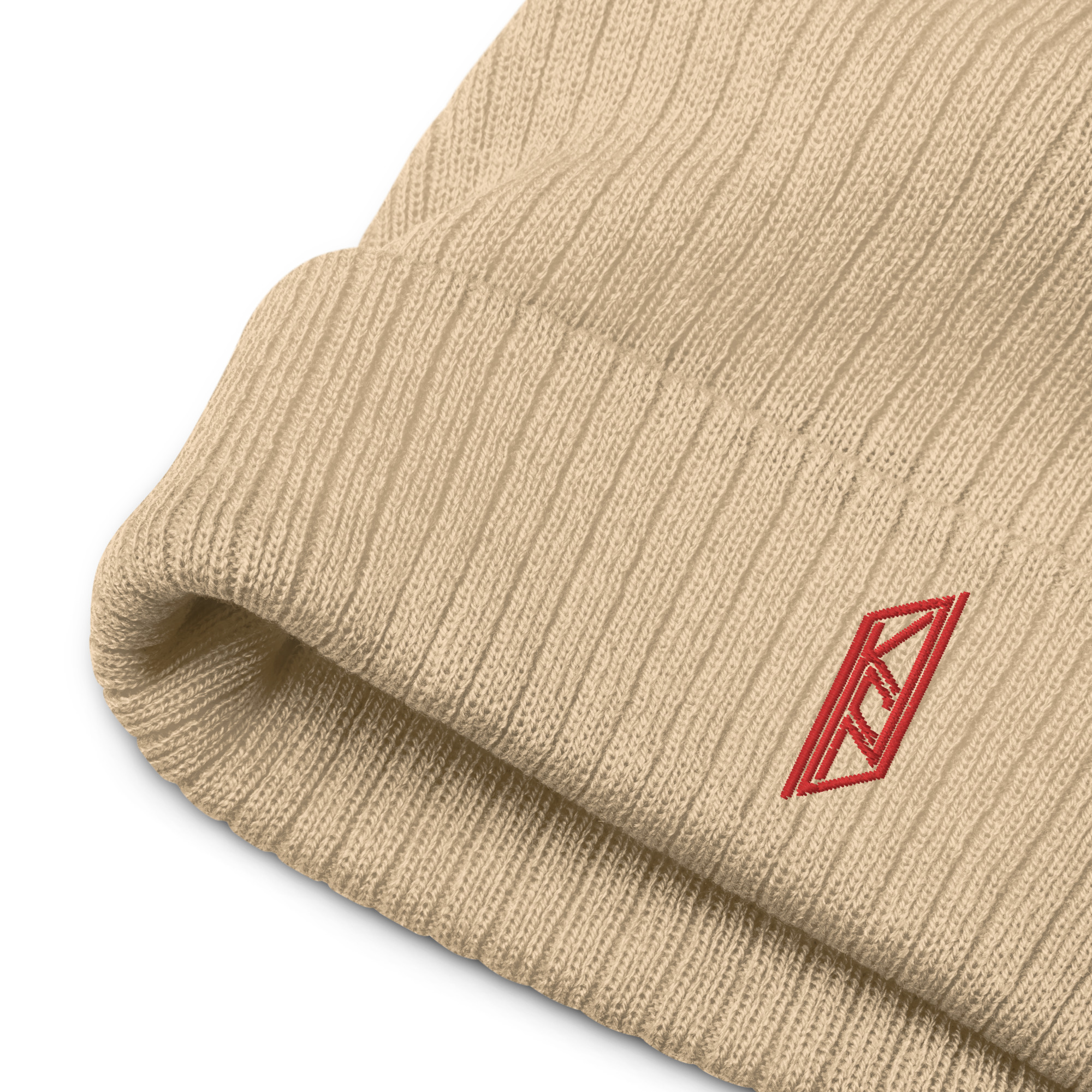 KCN Embroidered Tan Beanie