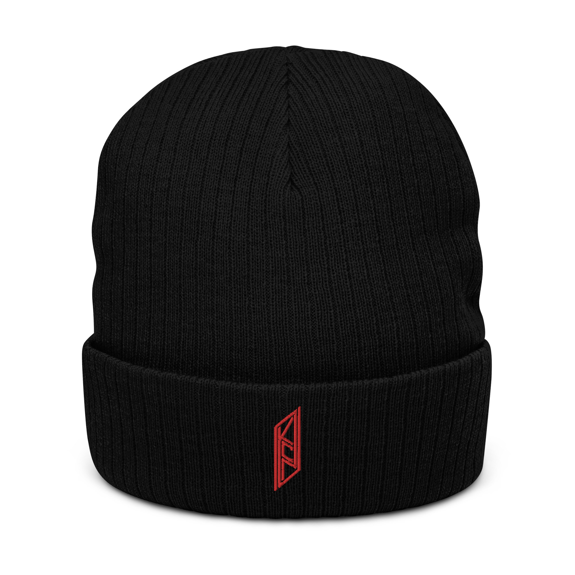 KCN Embroidered Black Beanie