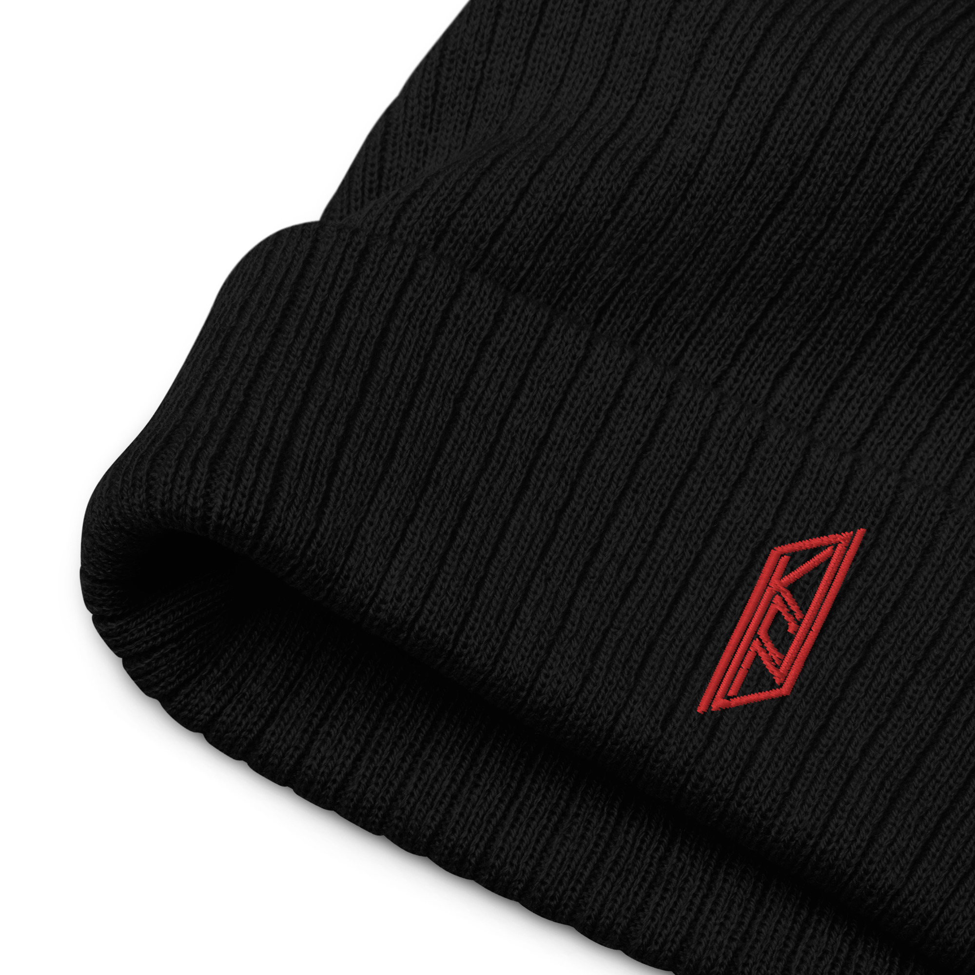 KCN Embroidered Black Beanie