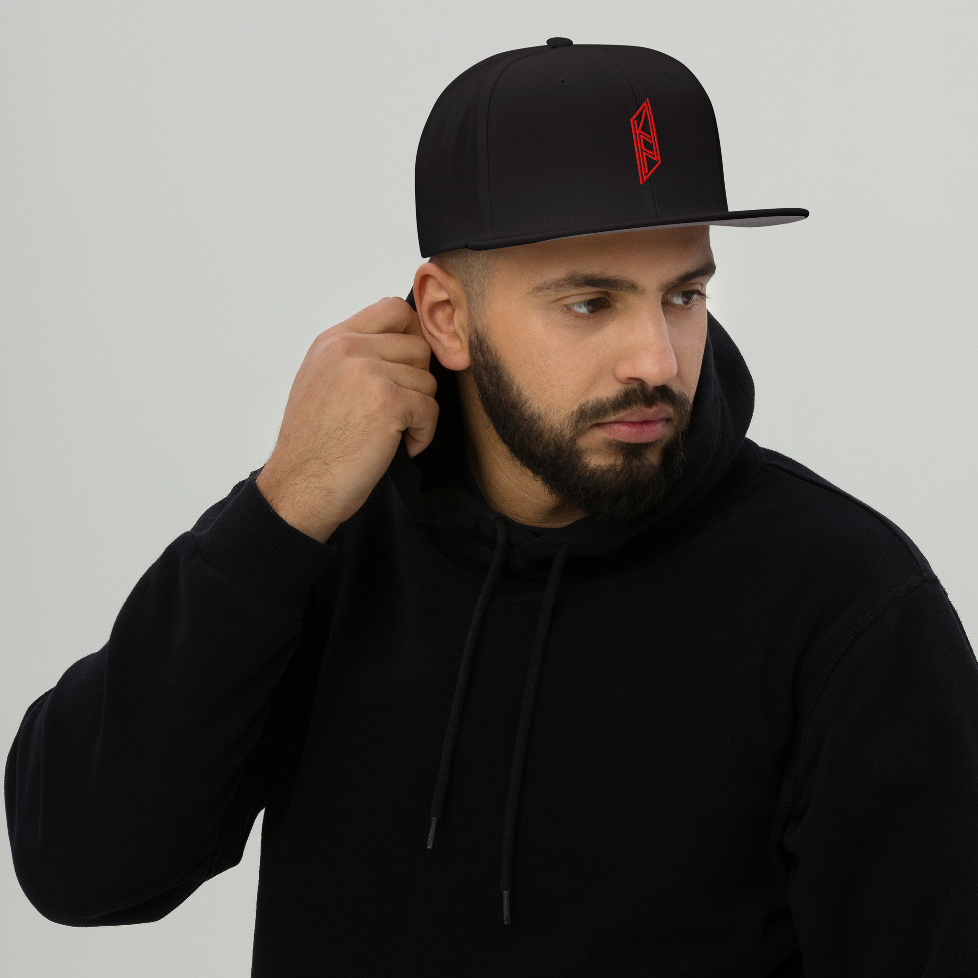 KCN Embroidered Black Snapback Hat