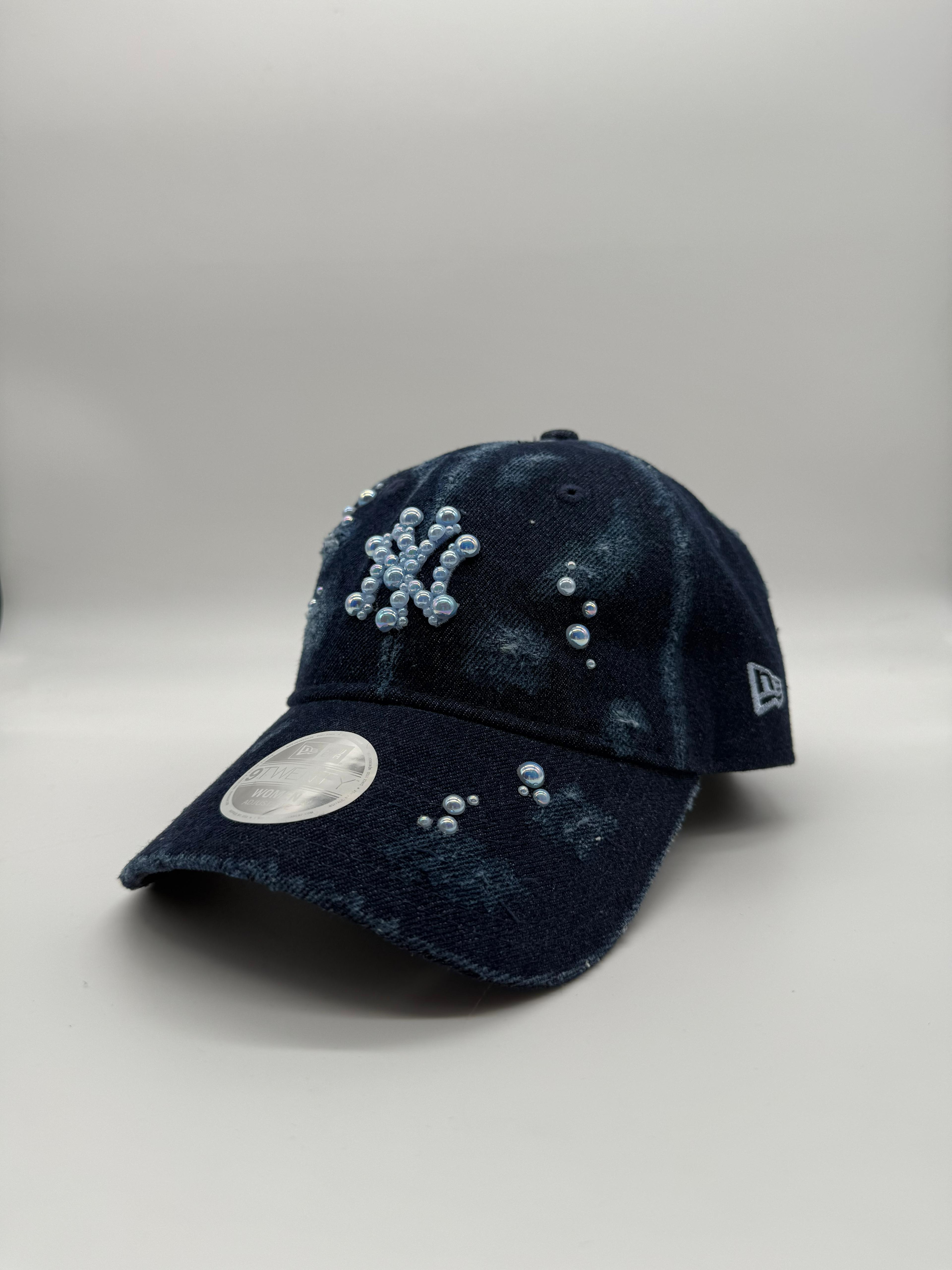 New York Denim Curved "LIGHT BLUE PEARLS"