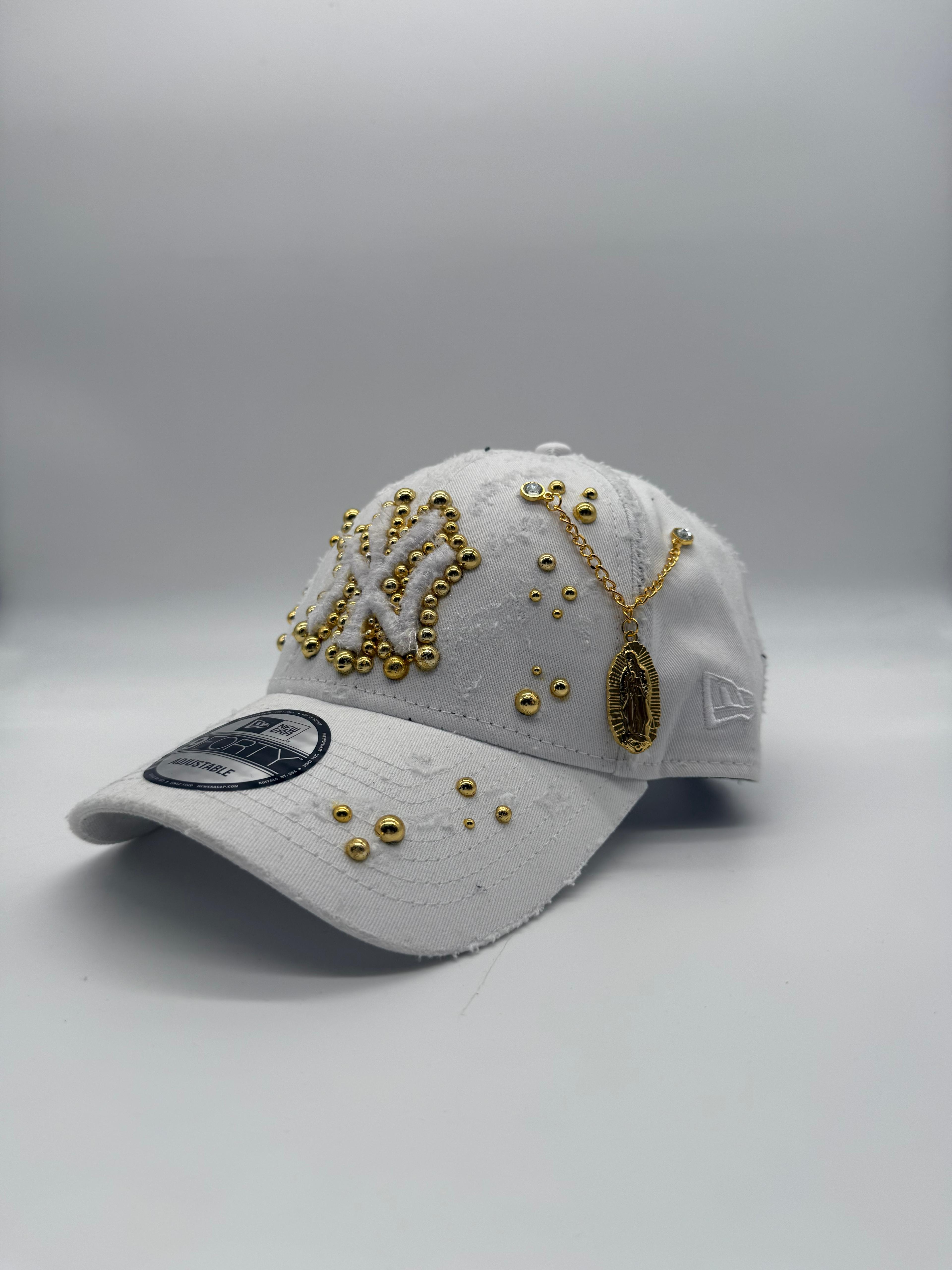 New York Curved "GOLDEN PEARLS" White