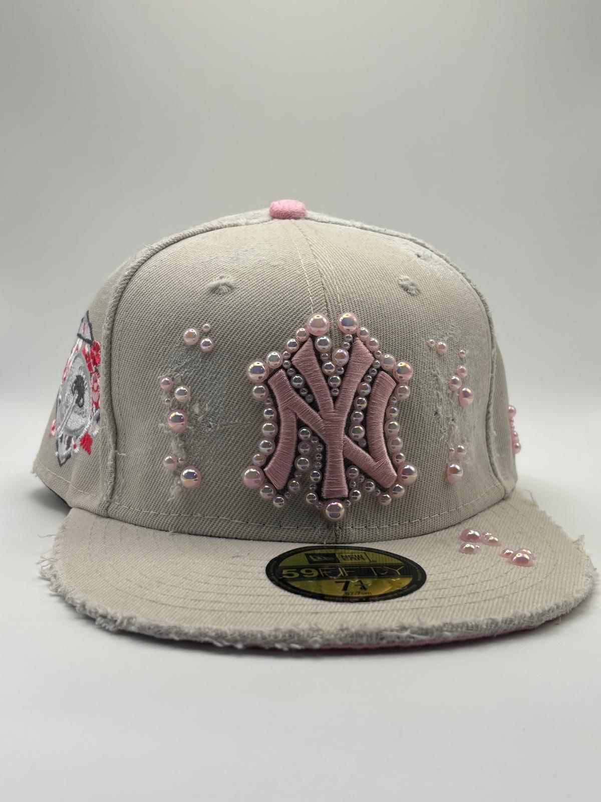 New York Fitted "PINK PEARLS"