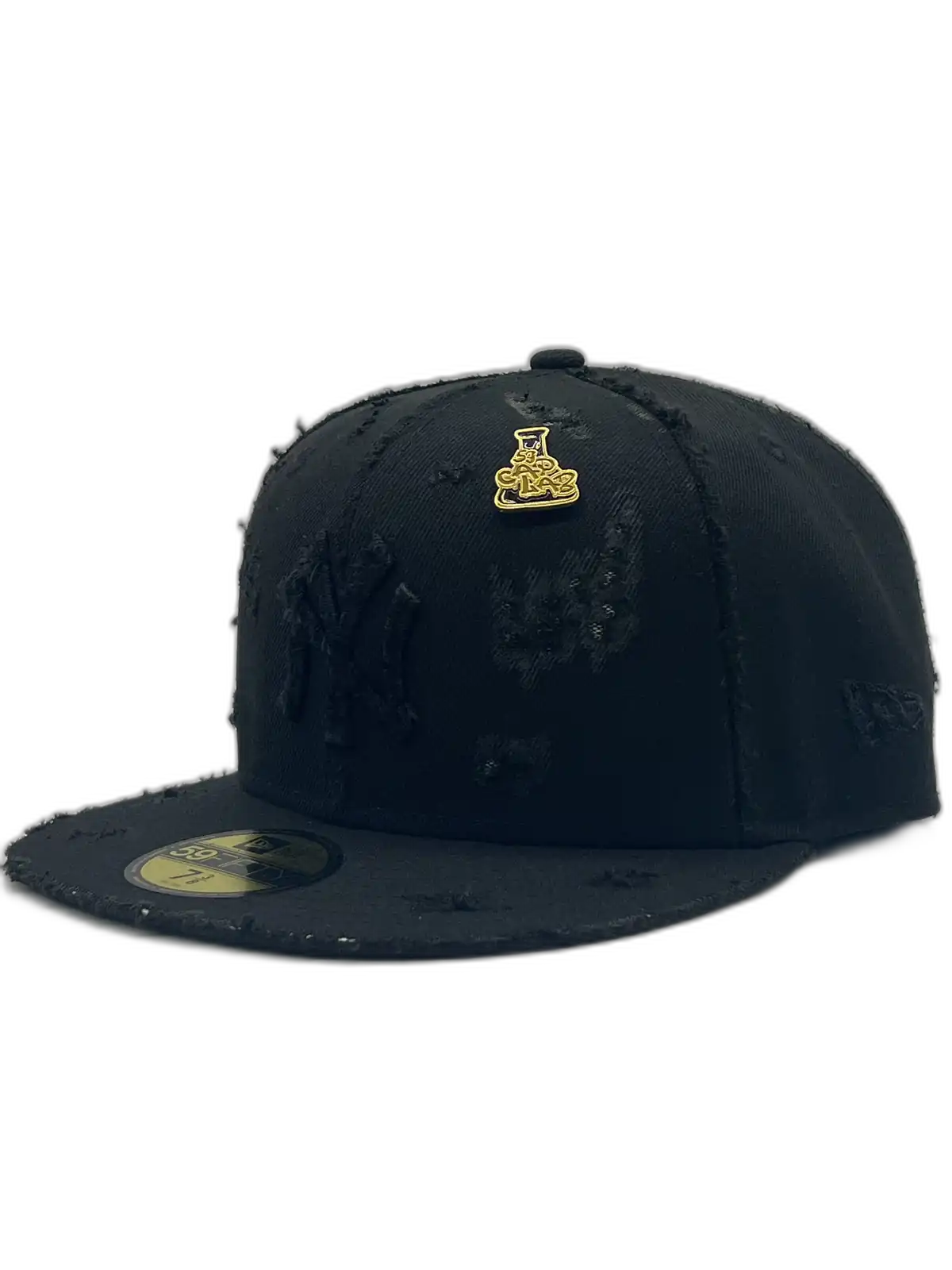 New York Total Black Fitted Distressed Basic
