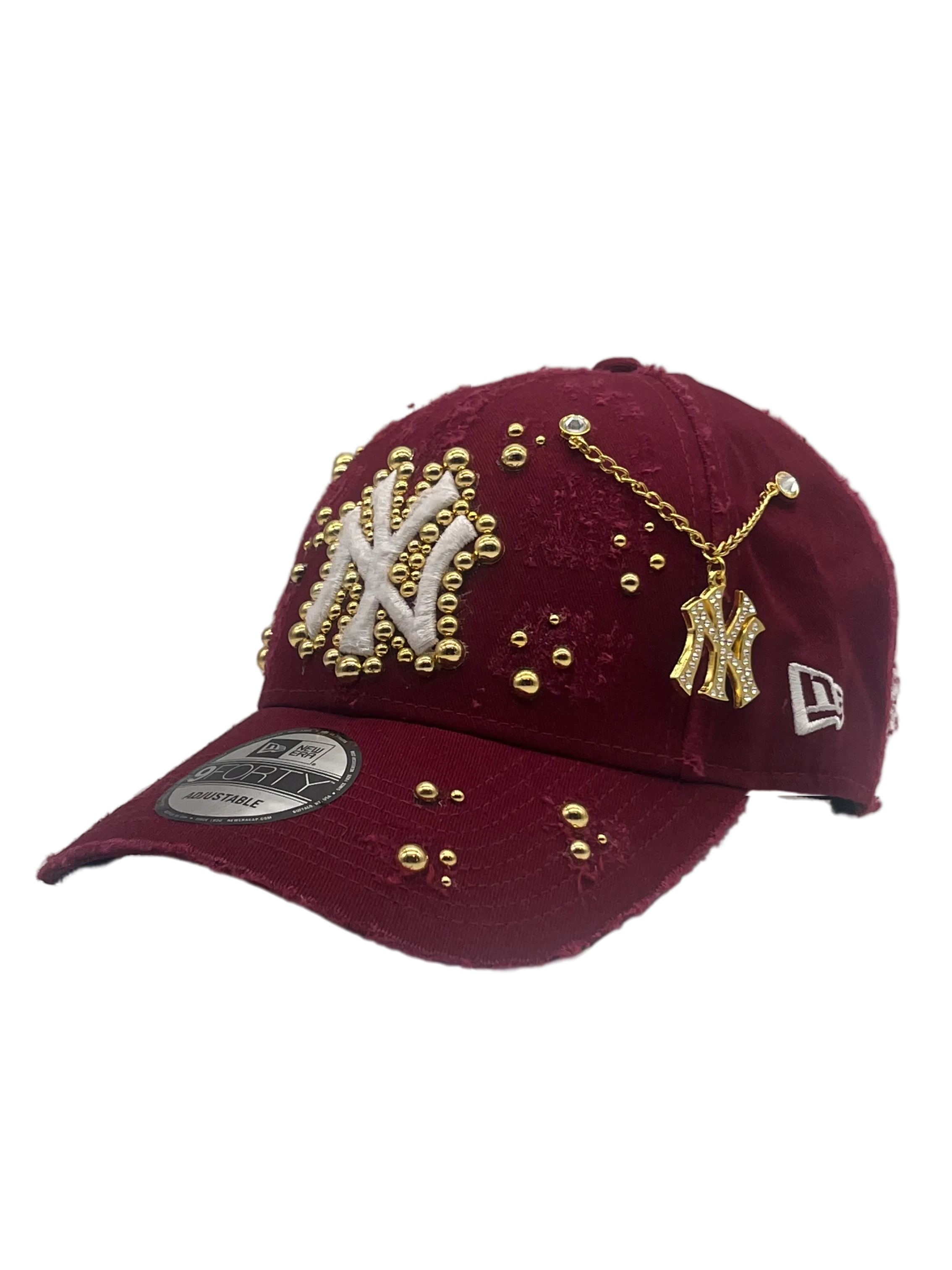 New York Bordeaux Curved "Golden Pearls"