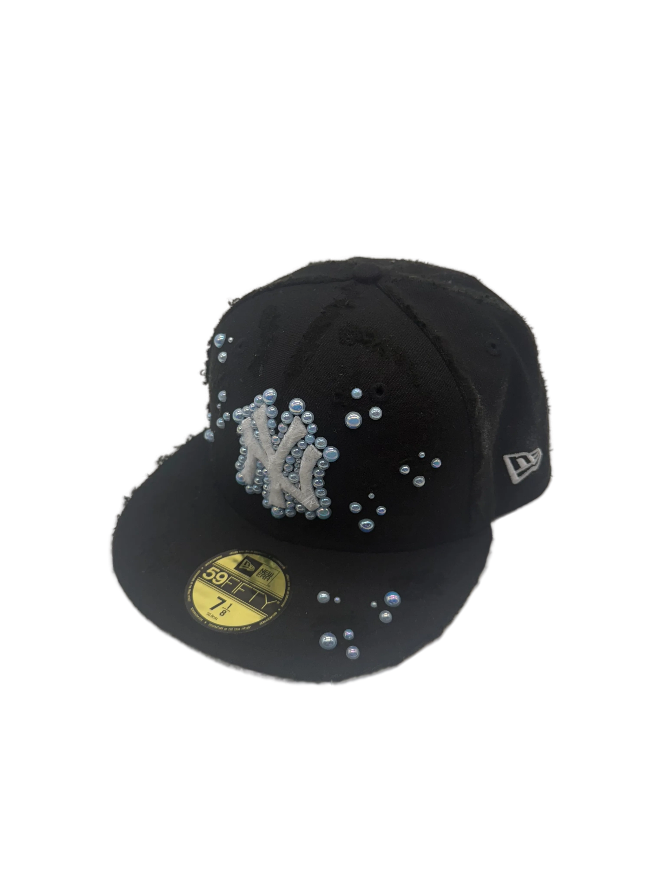 New York Black Fitted “Light Blue Pearls”