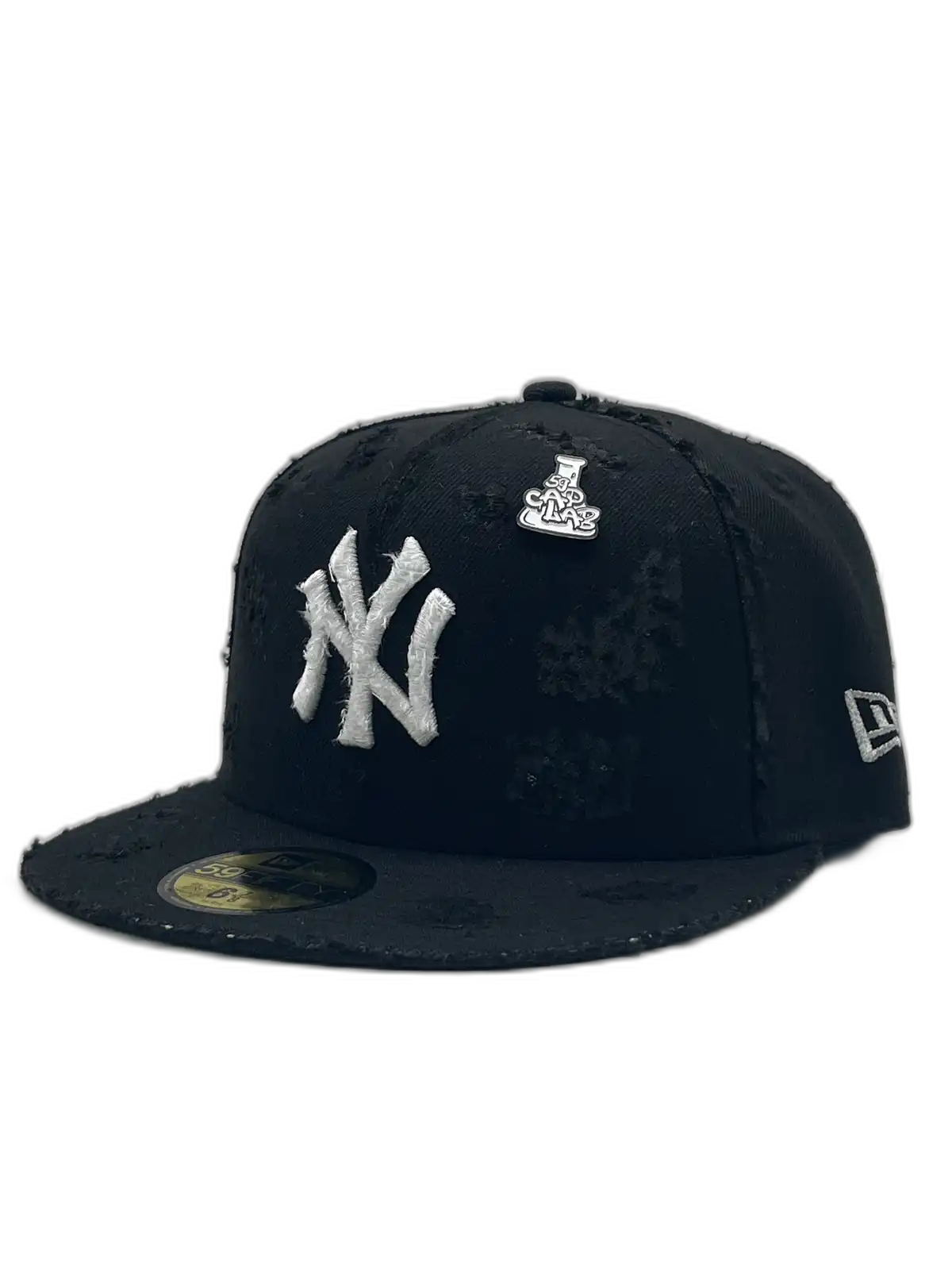New York Black Fitted Distressed Basic