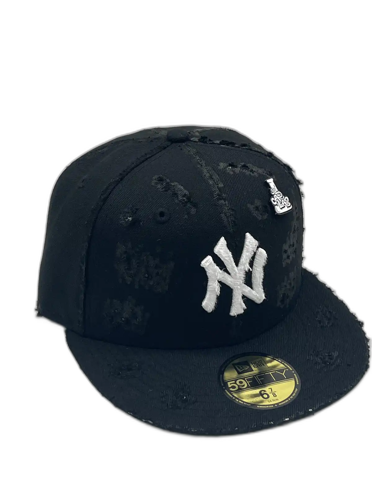 New York Black Fitted Distressed Basic
