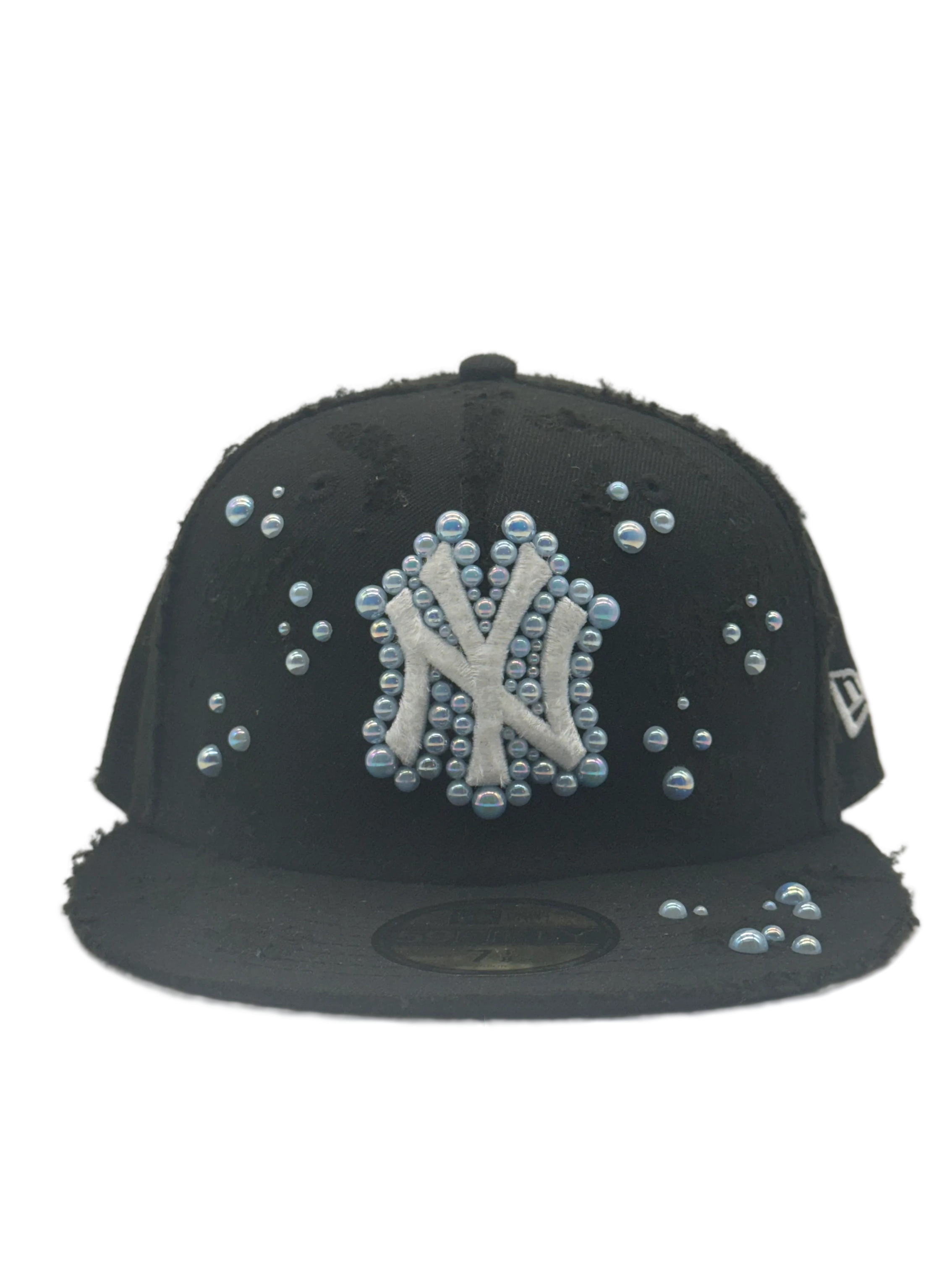 New York Black Fitted “Light Blue Pearls”