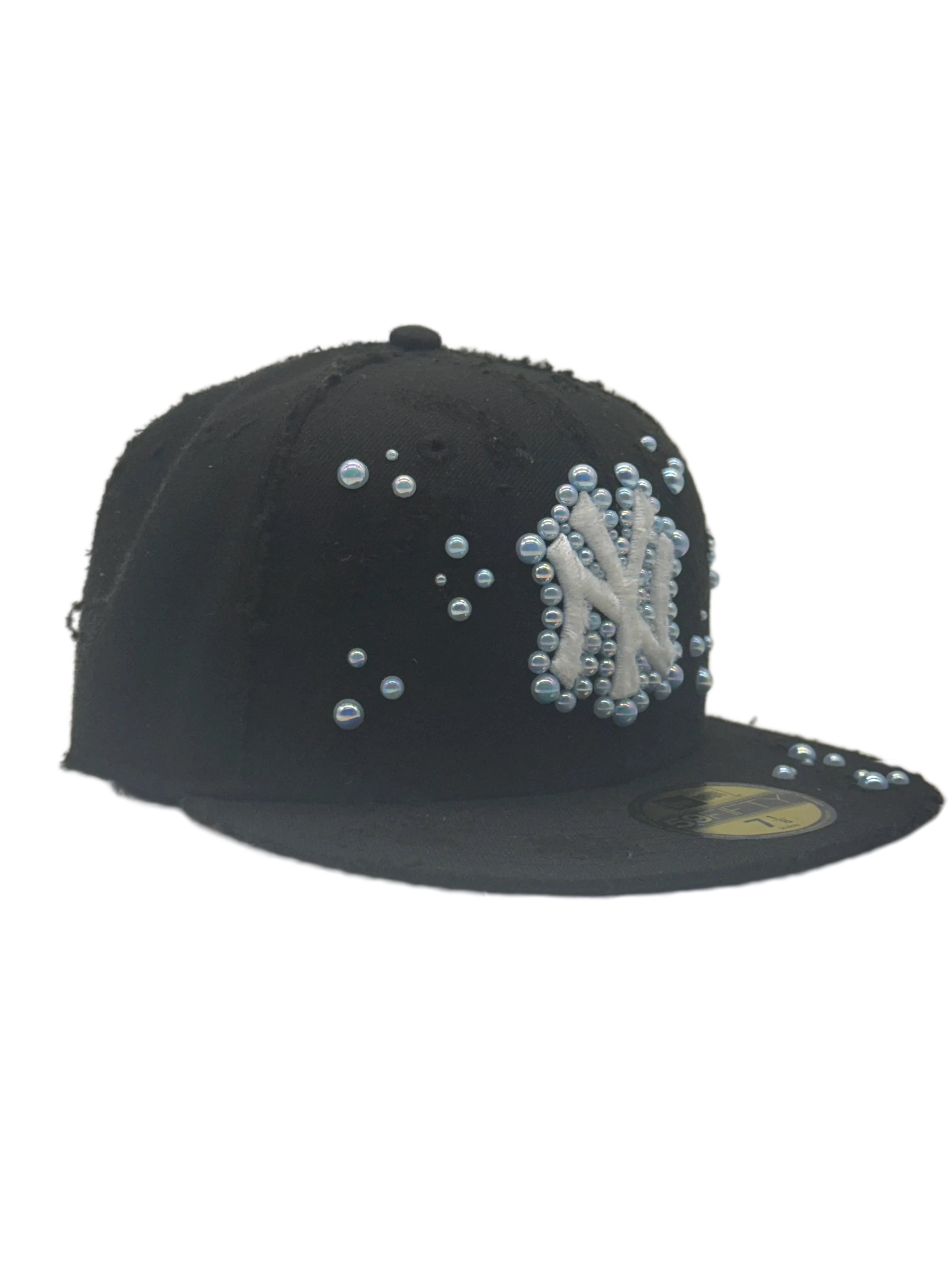 New York Black Fitted “Light Blue Pearls”