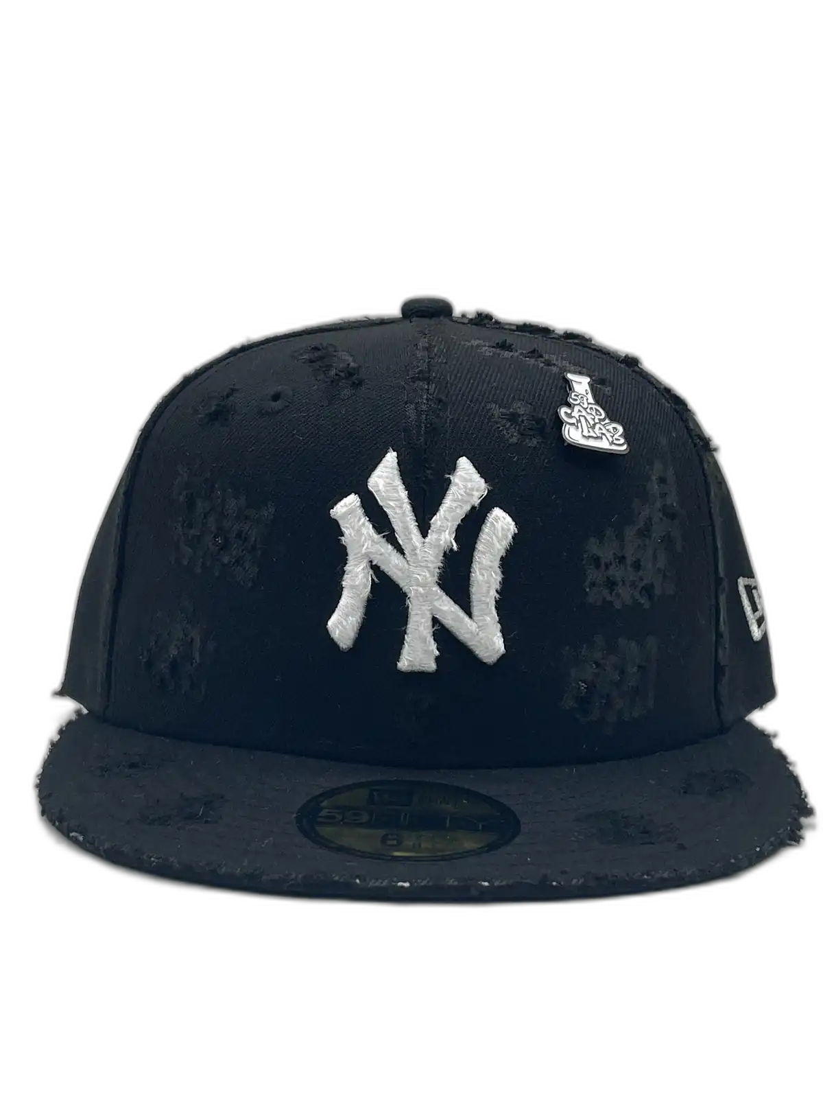 New York Black Fitted Distressed Basic
