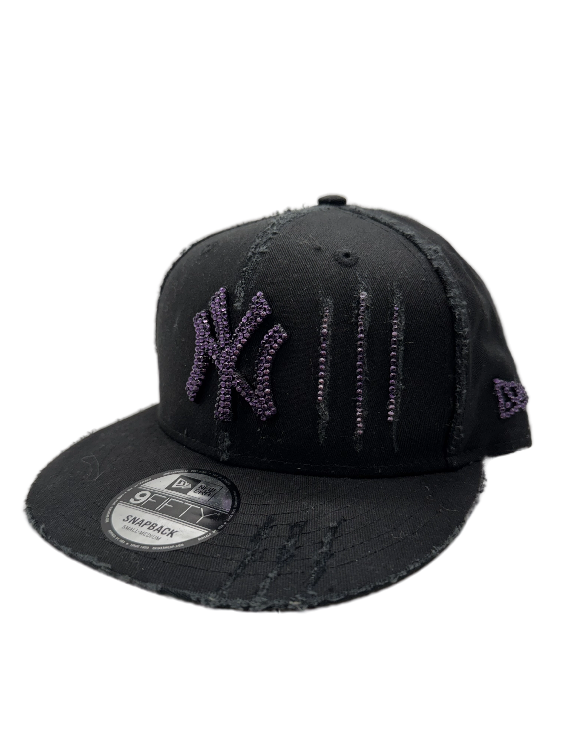 New York Black&Purple Snapback "Shiny Scratch" 