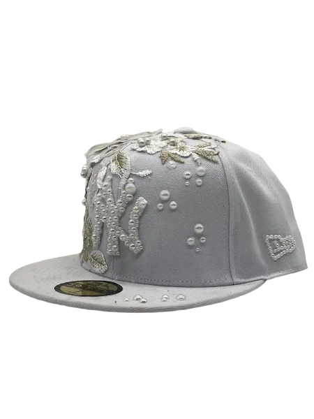 New York White Fitted "White Rose"