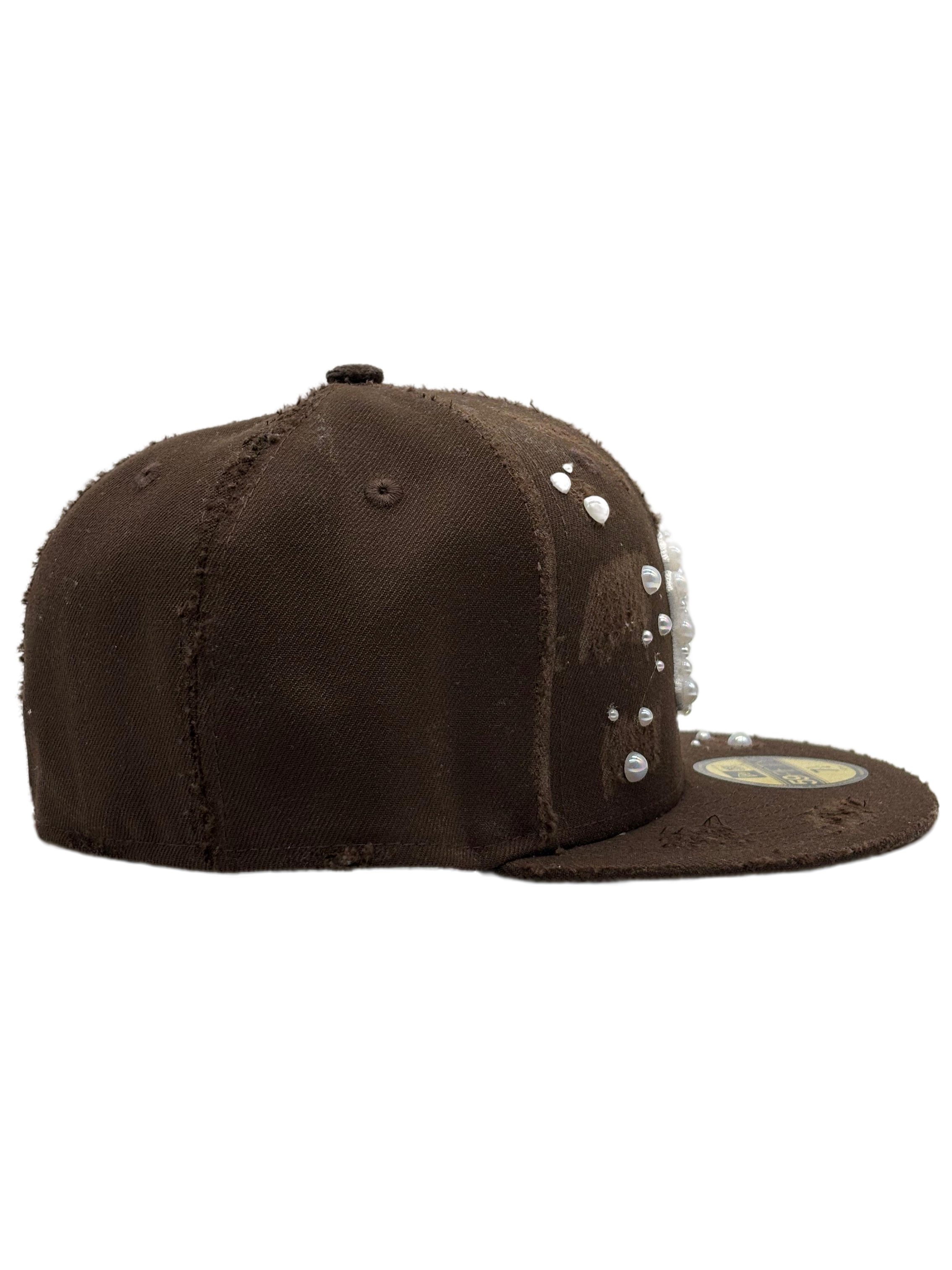 New York Brown Fitted "Distressed Pearls"
