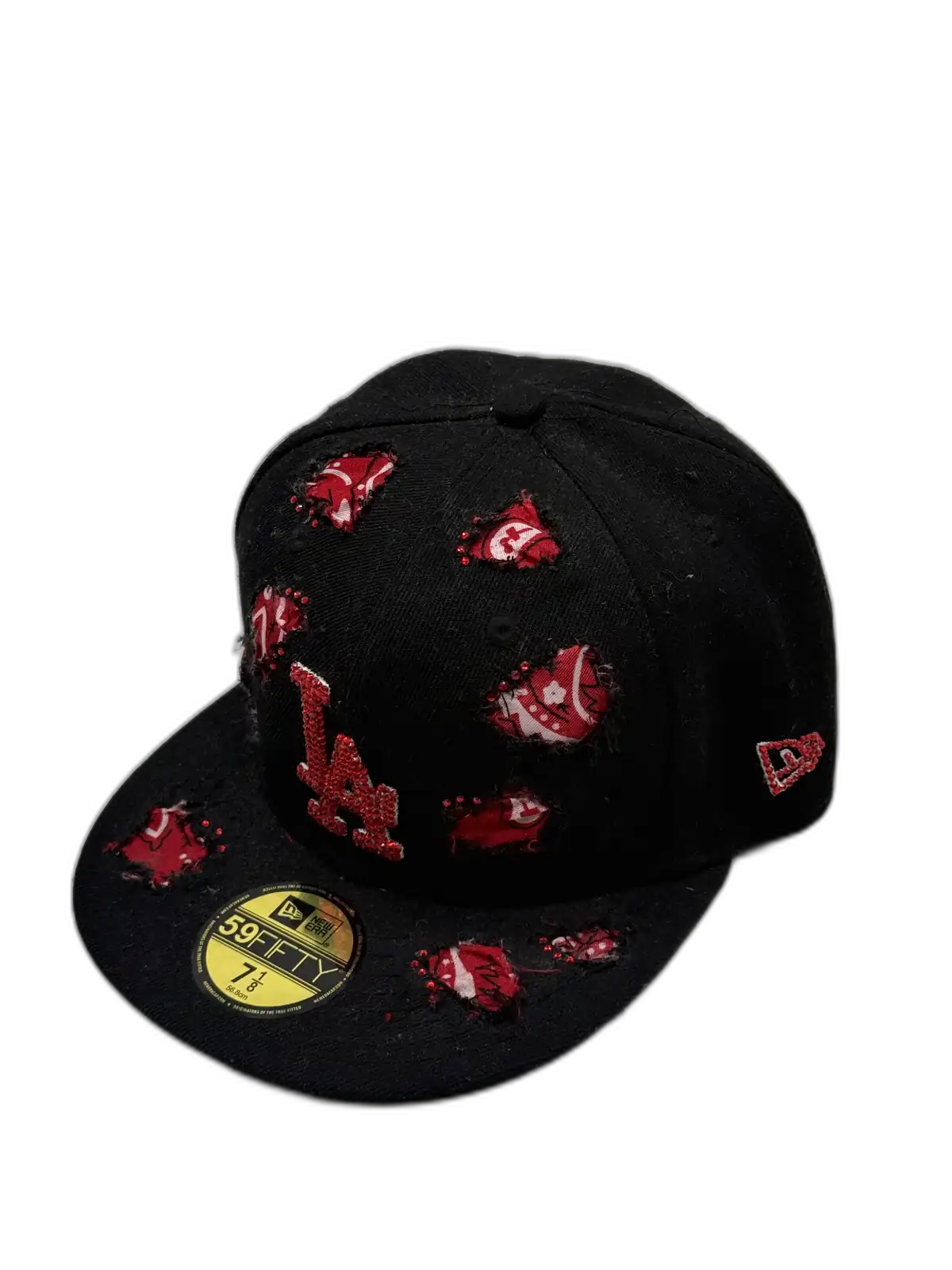 Los Angeles Black Fitted "Red Bandana"