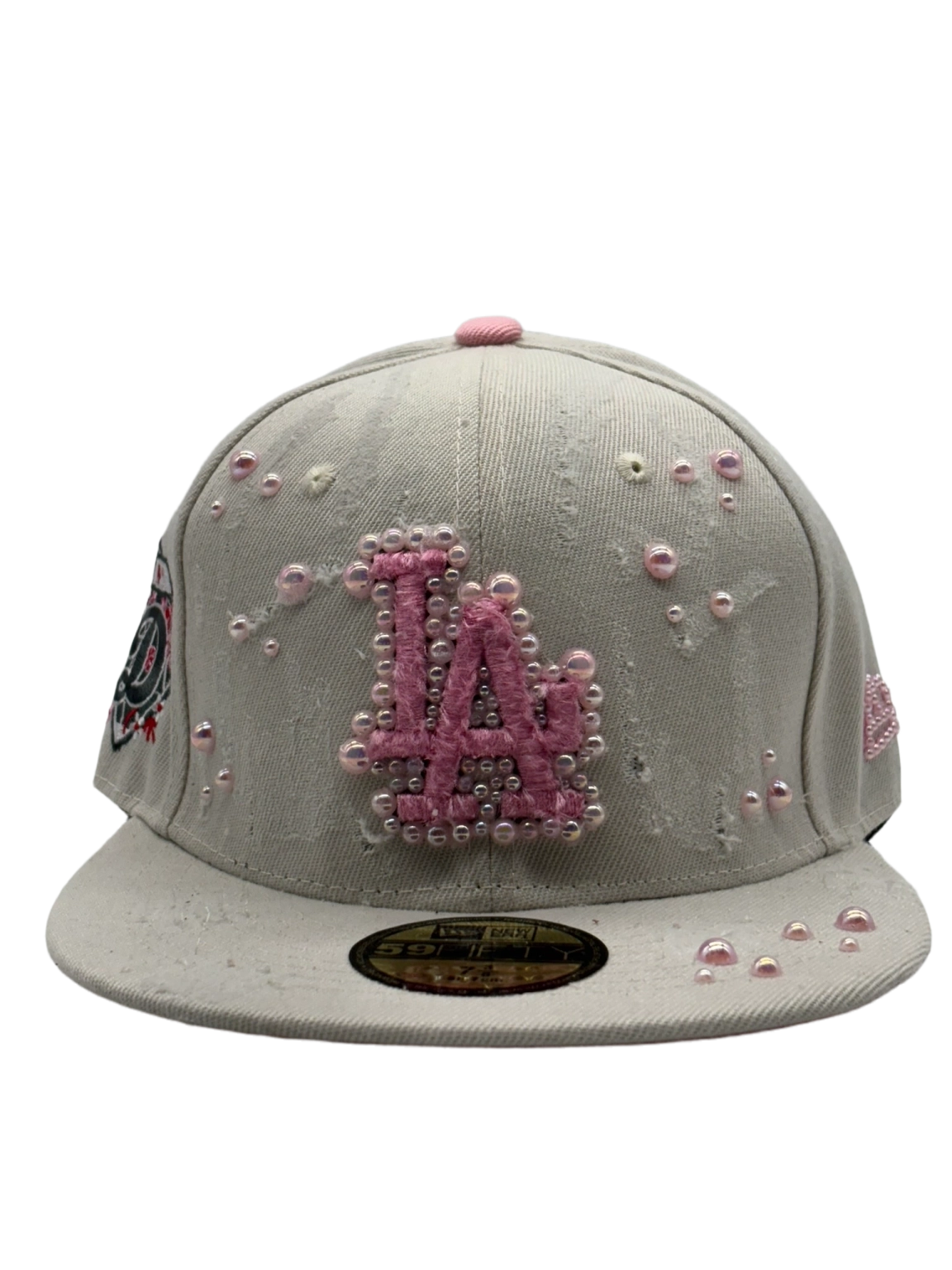 Los Angeles Cream Fitted "Pink Pearls"