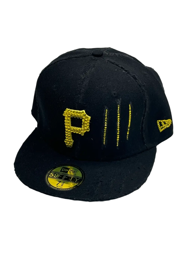 Pittsburgh Pirates Black&Yellow Fitted “Shiny Scratch”
