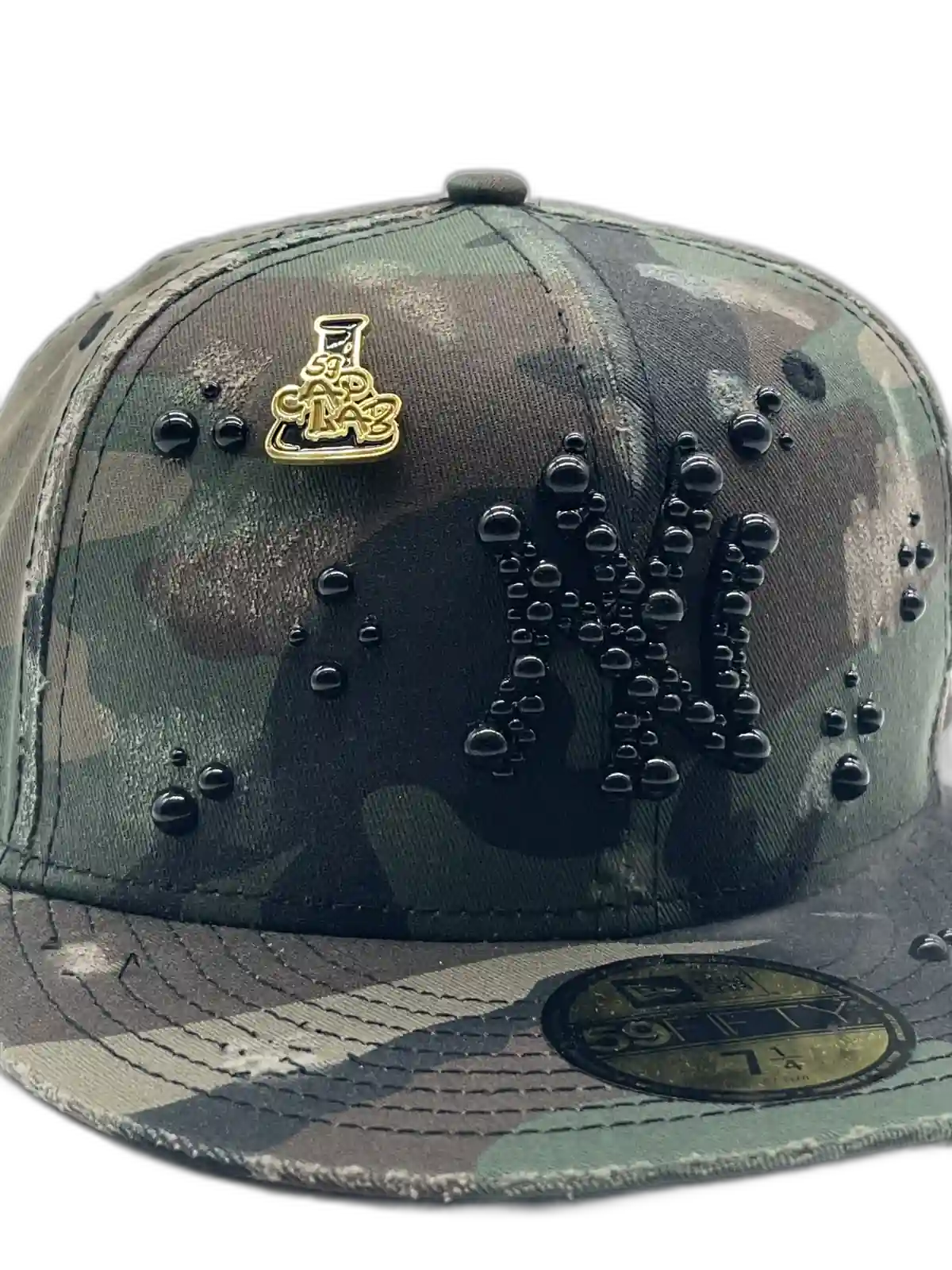 New York Camo Fitted “Distressed Pearls”