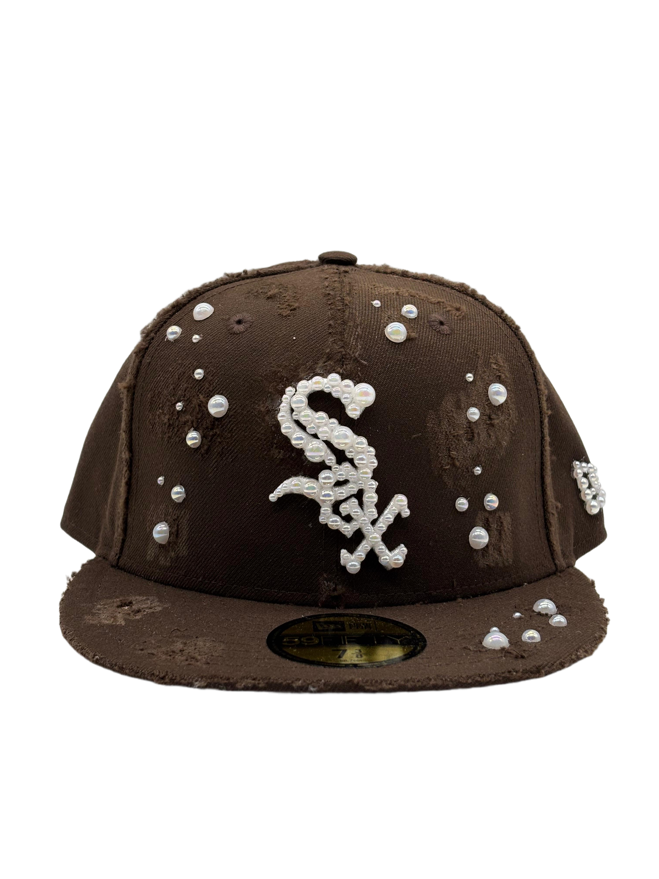 SOX Brown Fitted "Distressed Pearls"