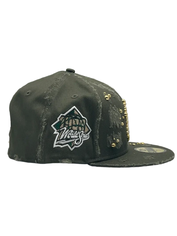 New York Green Fitted "Golden Pearls"