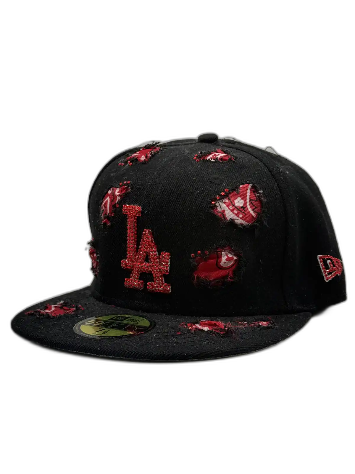 Los Angeles Black Fitted "Red Bandana"