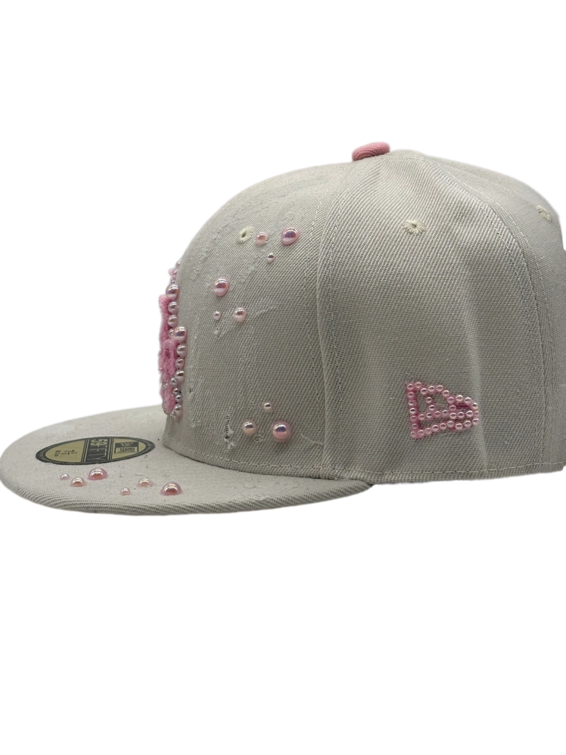 Los Angeles Cream Fitted "Pink Pearls"