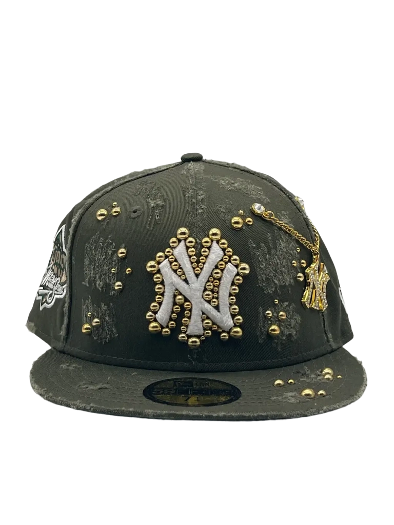 New York Green Fitted "Golden Pearls"