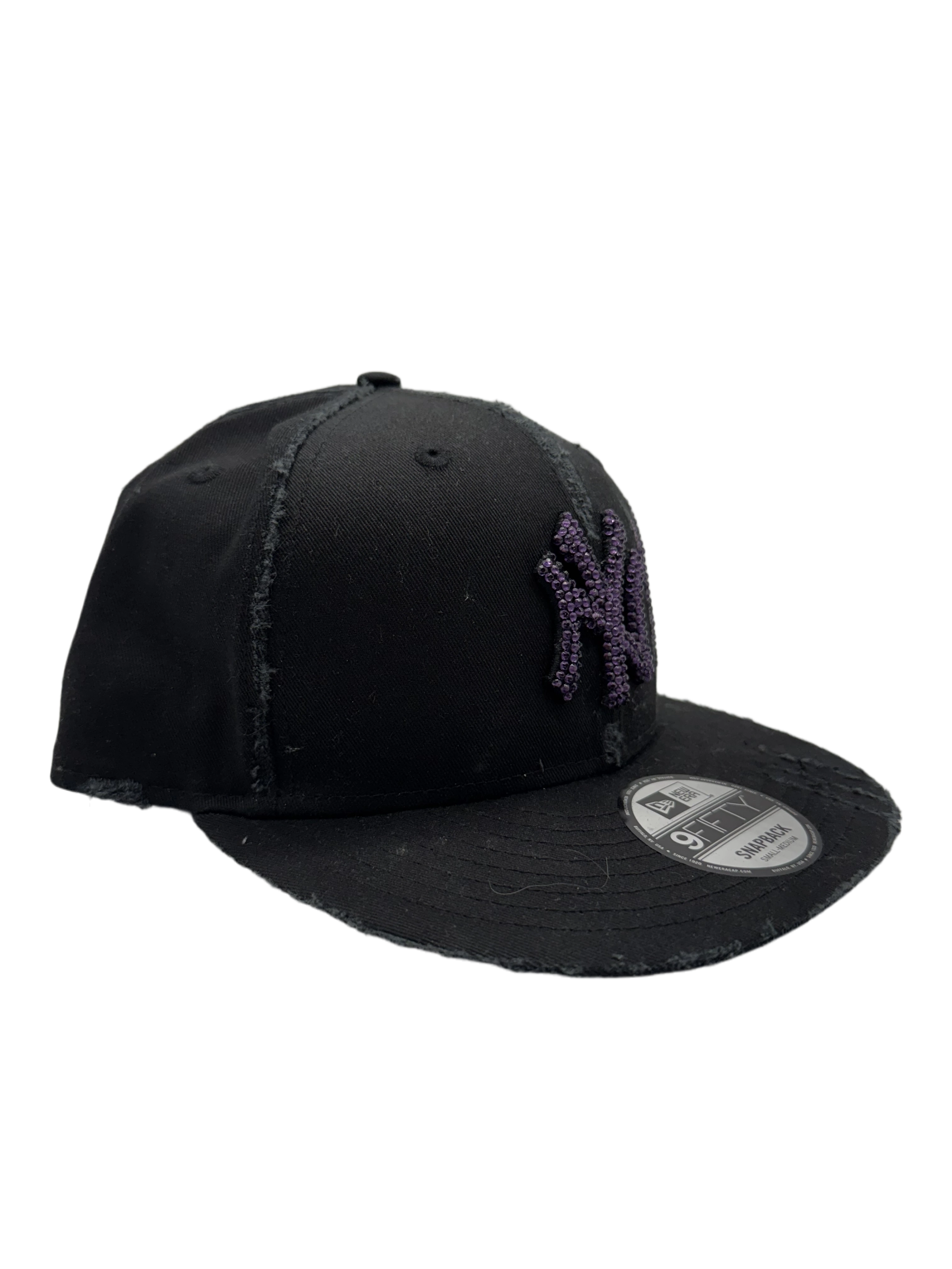 New York Black&Purple Snapback "Shiny Scratch" 