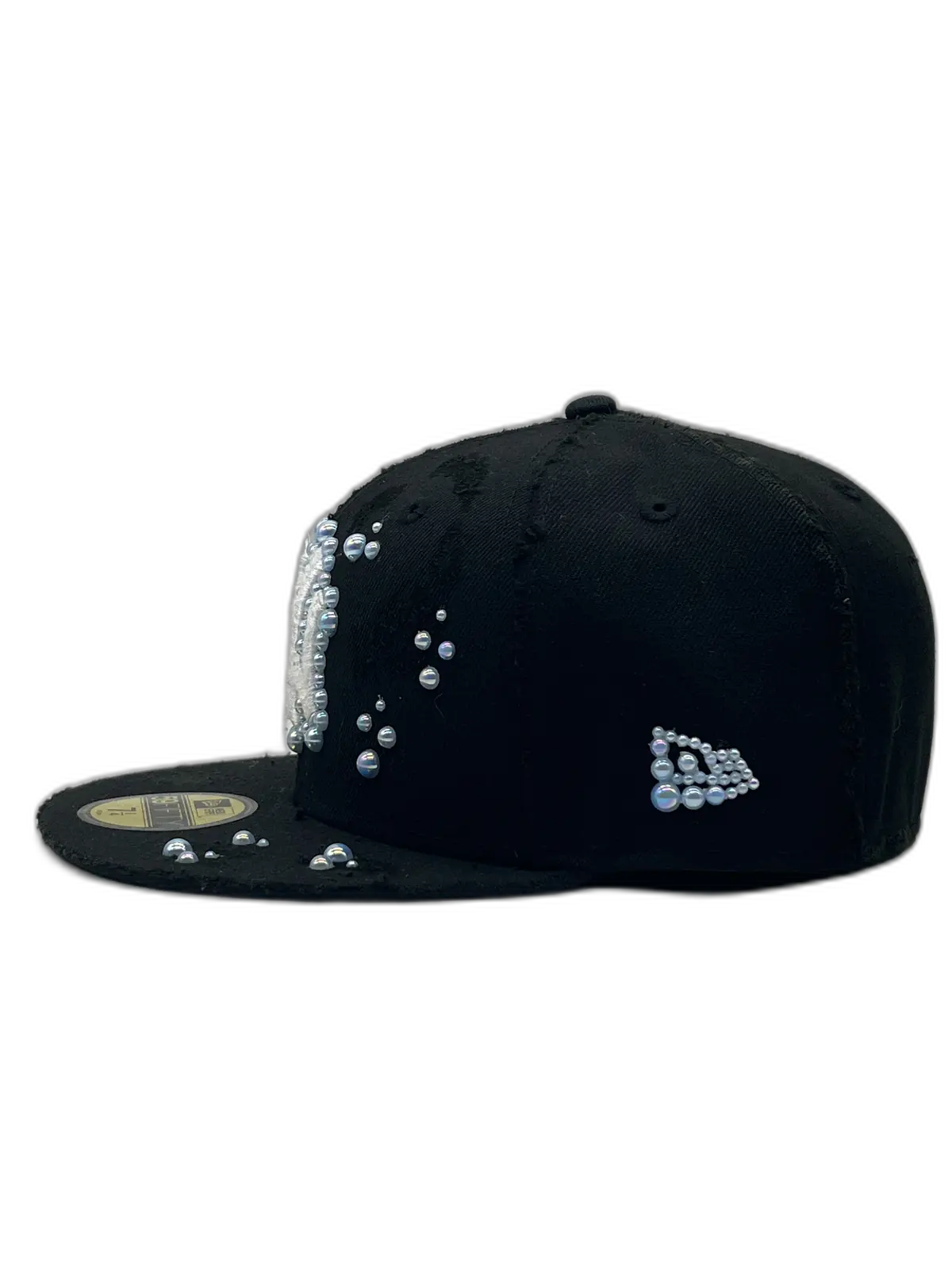New York Black Fitted “Light Blue Pearls”