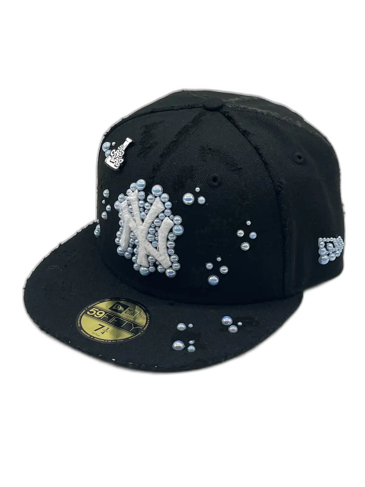 New York Black Fitted “Light Blue Pearls”