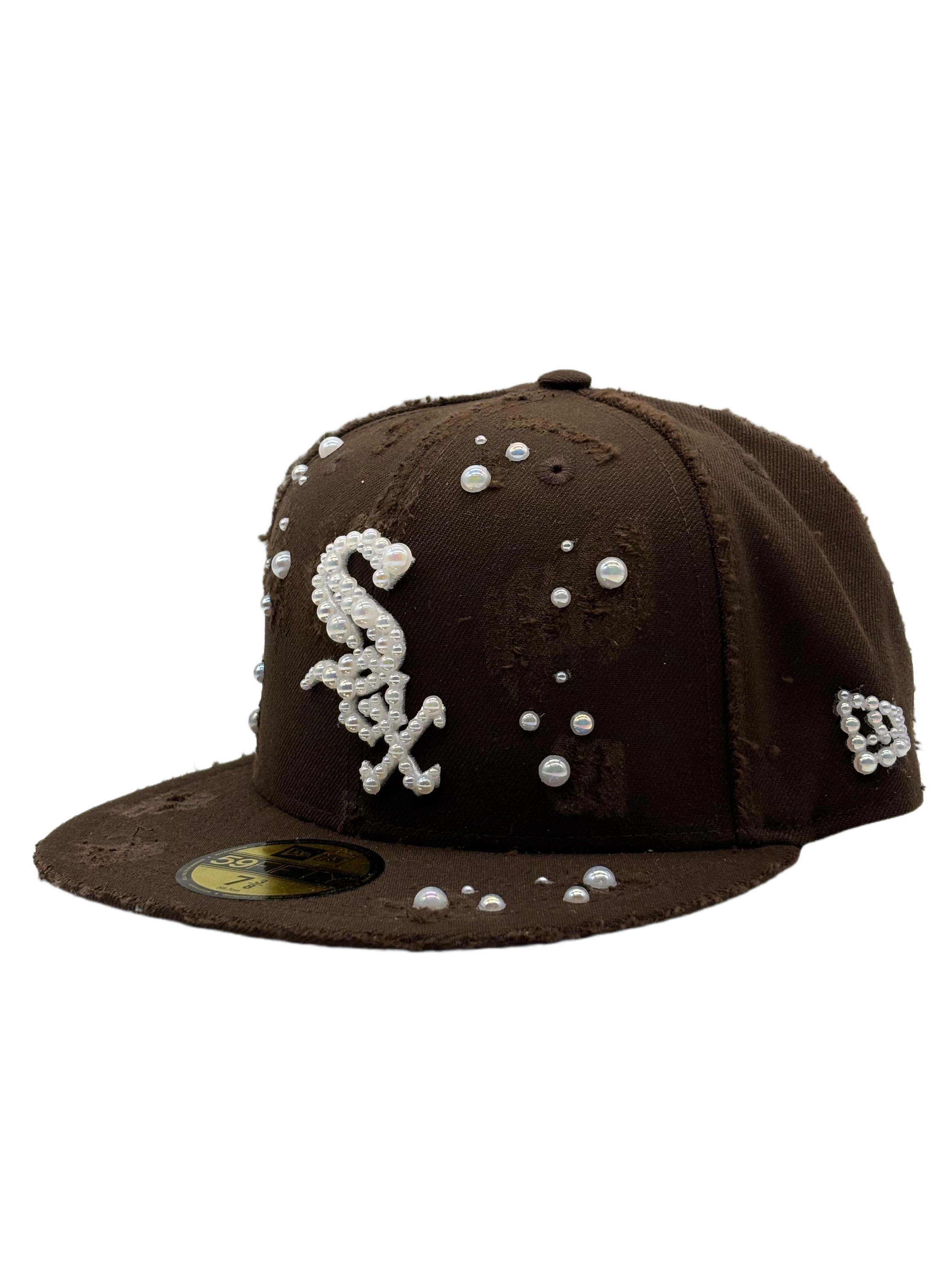 SOX Brown Fitted "Distressed Pearls"