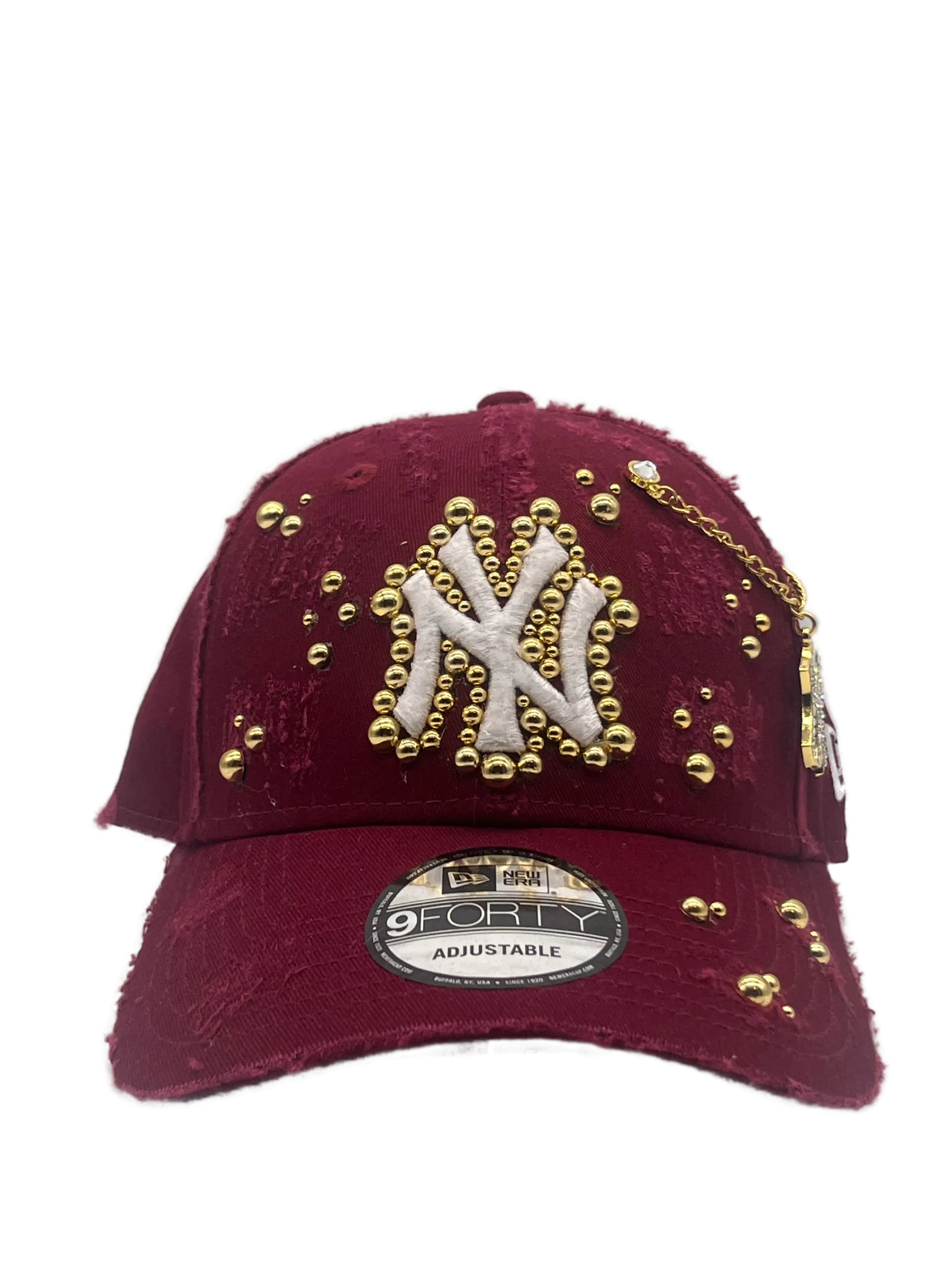 New York Bordeaux Curved "Golden Pearls"